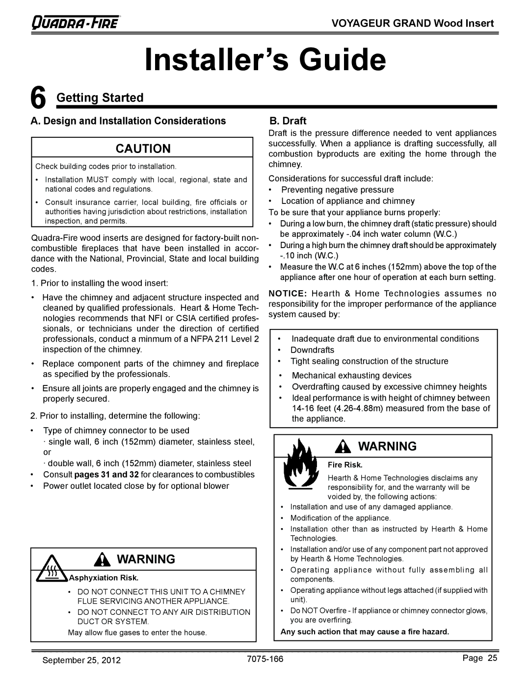 Radware VOYA-GRAND-PMH, VOYA-GRAND-MBK owner manual Getting Started, Design and Installation Considerations, Draft 