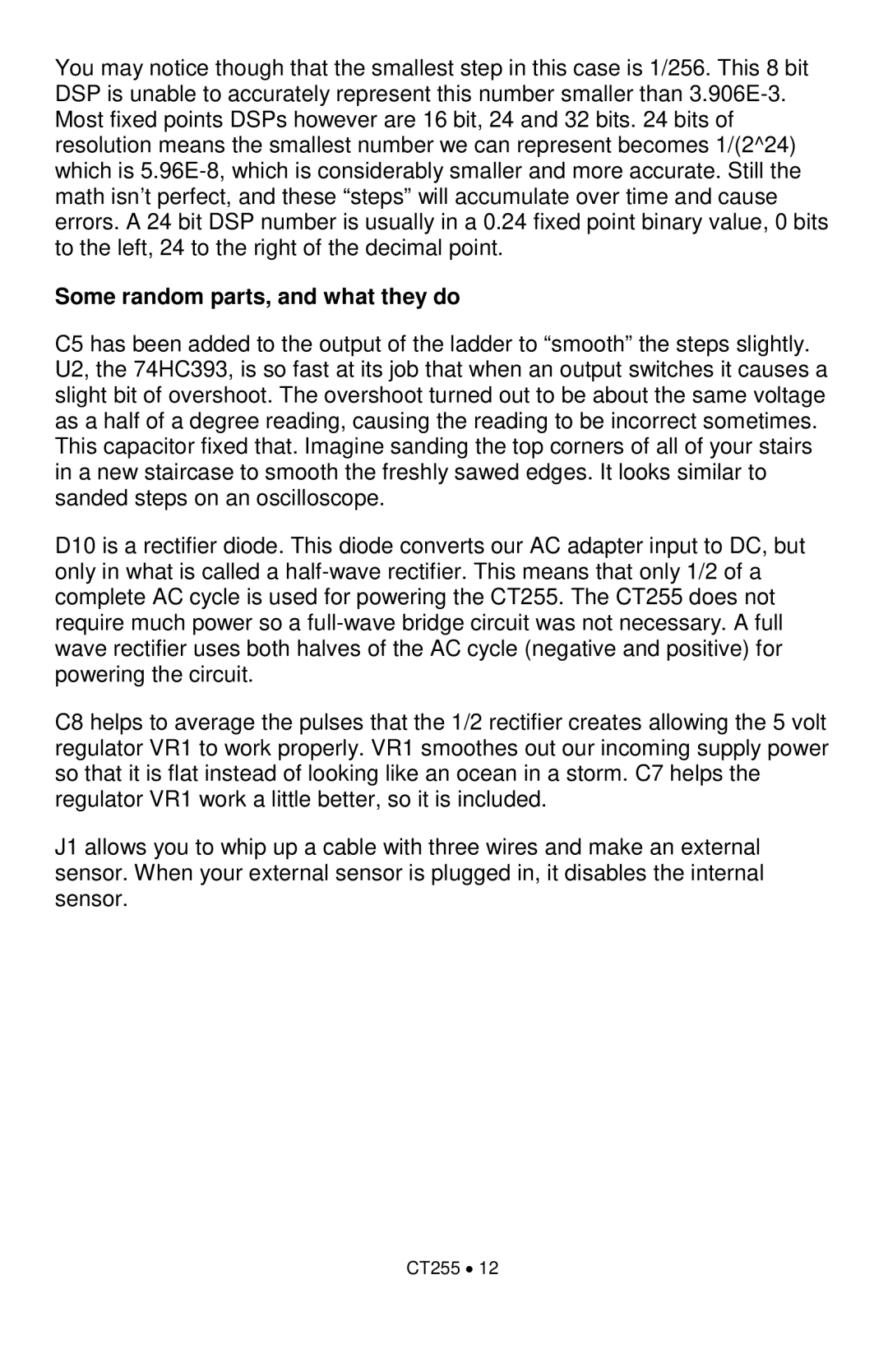Ramsey Electronics CT255 manual Some random parts, and what they do 