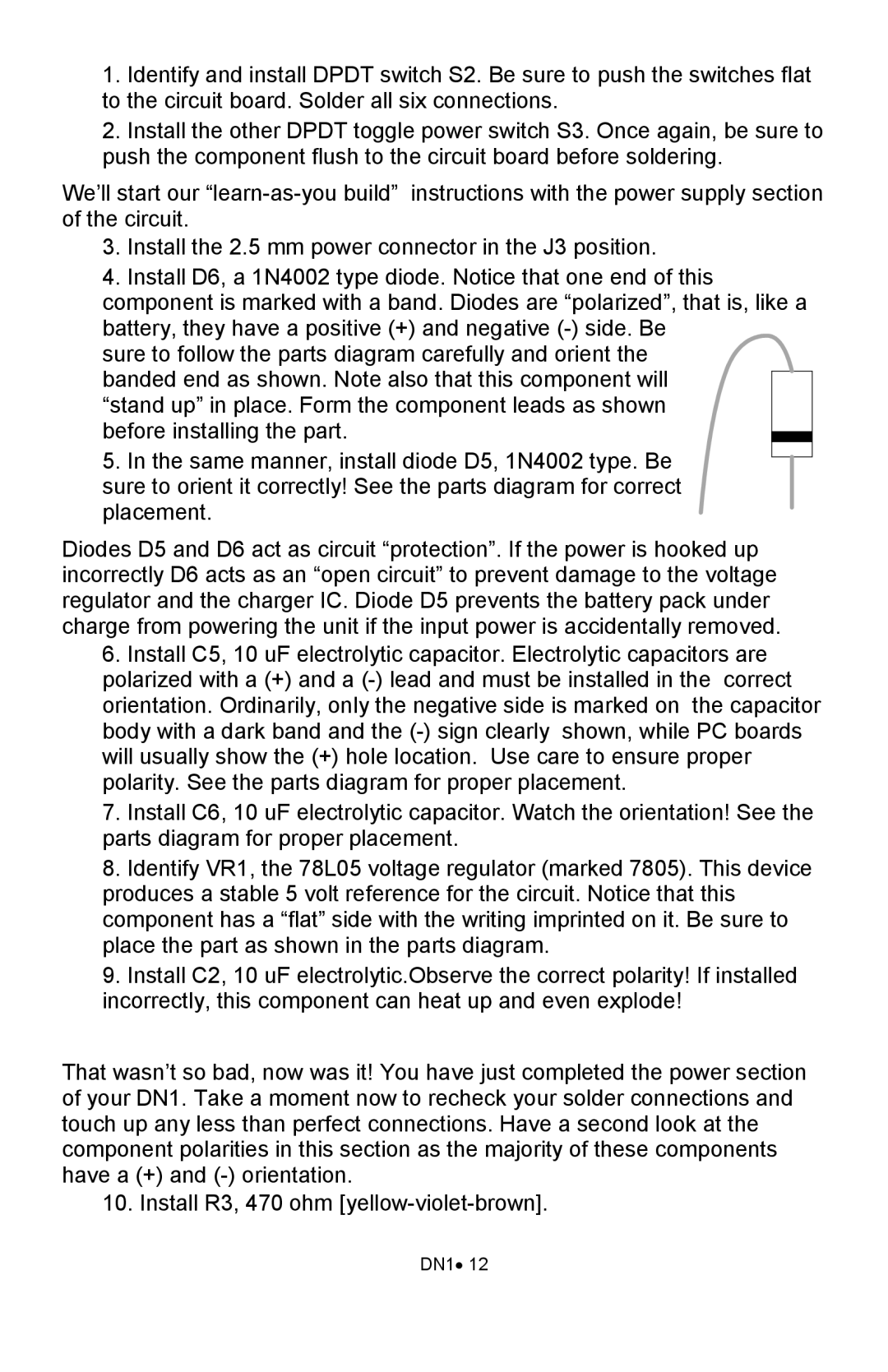 Ramsey Electronics DN1 manual 