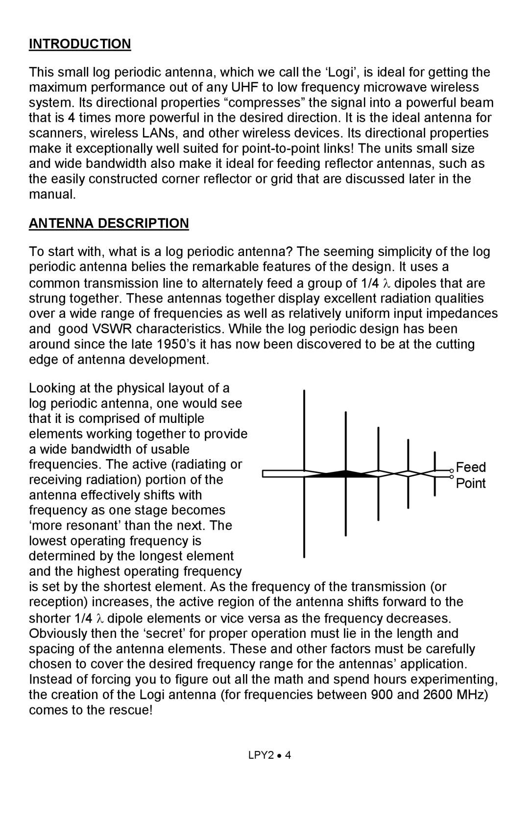 Ramsey Electronics LPY915 manual Introduction, Antenna Description 
