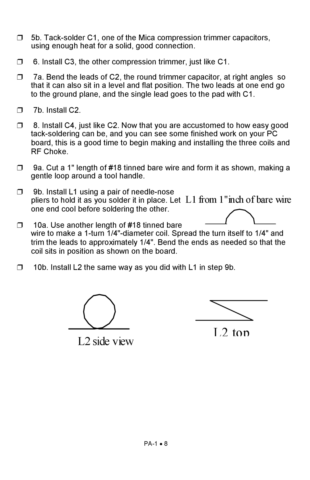 Ramsey Electronics PA1 manual L2 top 