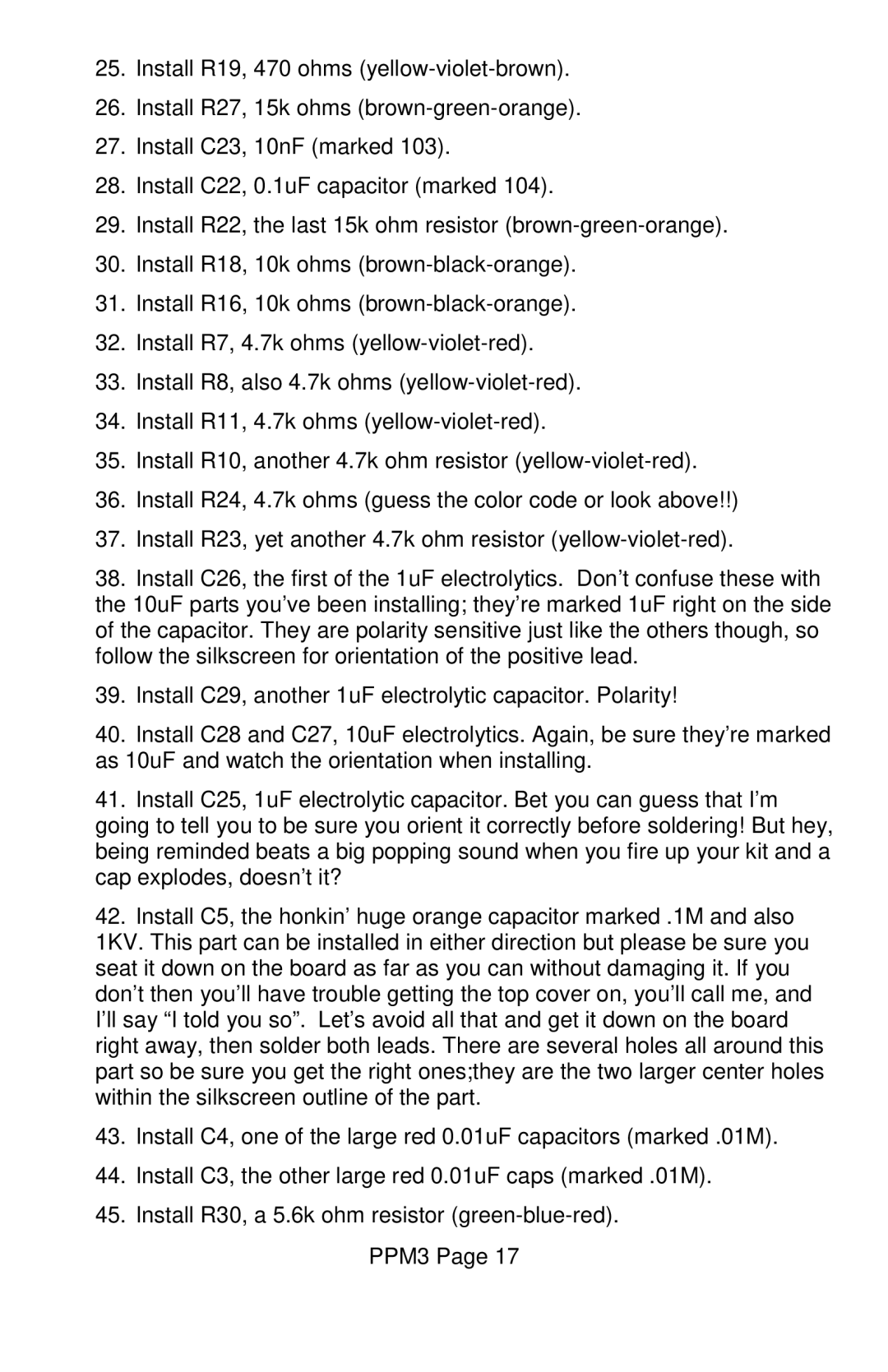 Ramsey Electronics PPM3 manual 