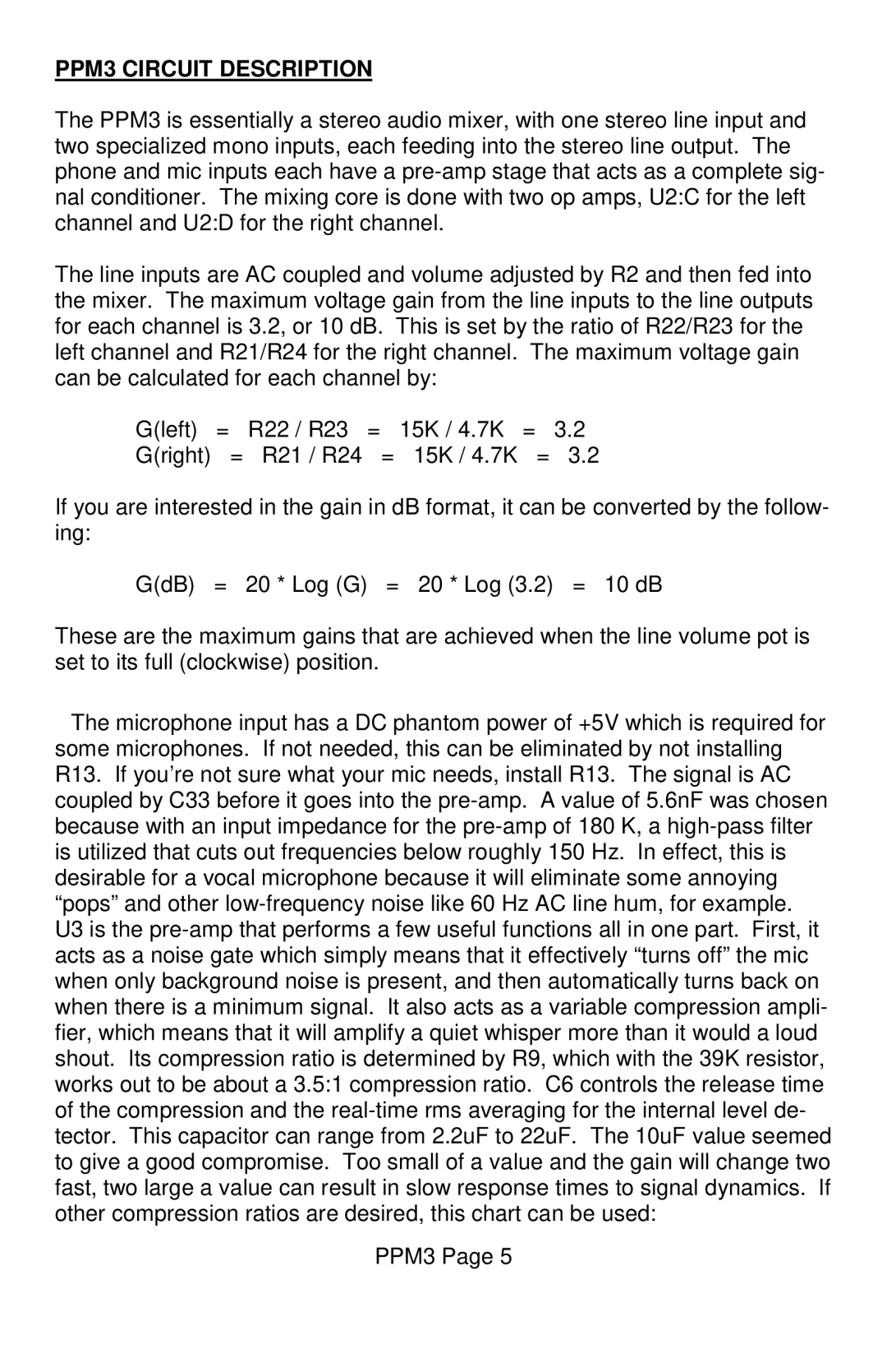 Ramsey Electronics manual PPM3 Circuit Description 