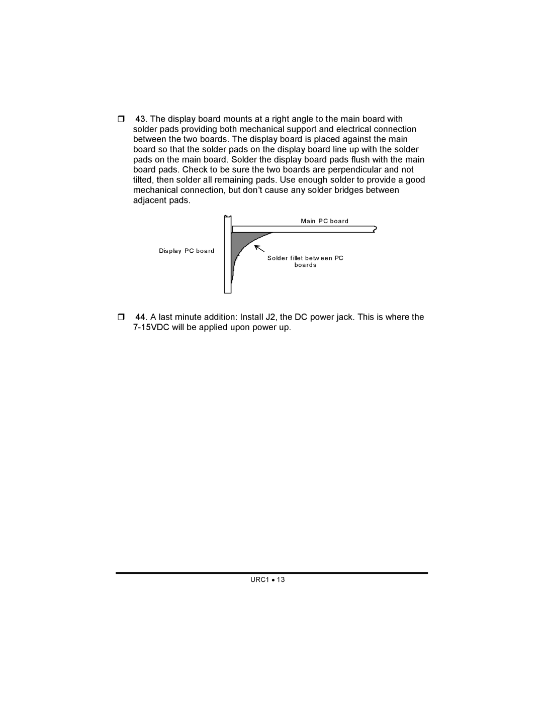 Ramsey Electronics URC1 manual 