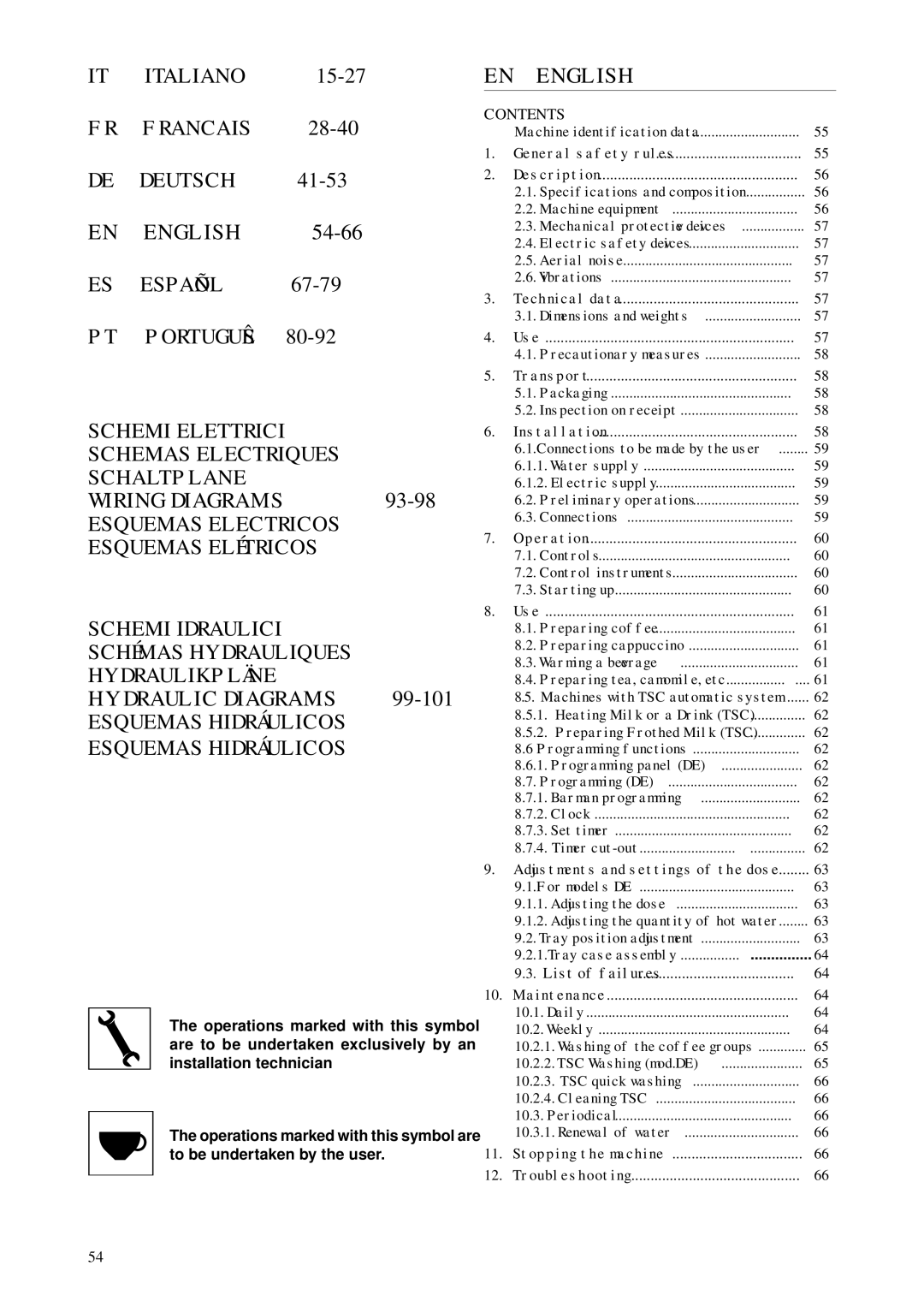 Rancilio Classe 8 manual English 