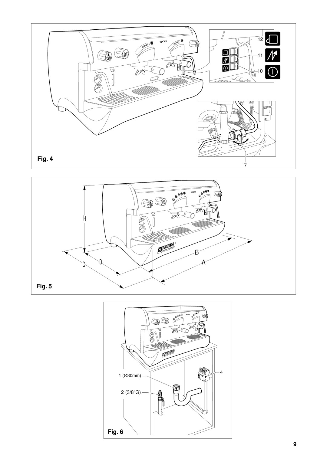 Rancilio epoca manual Ø30mm 