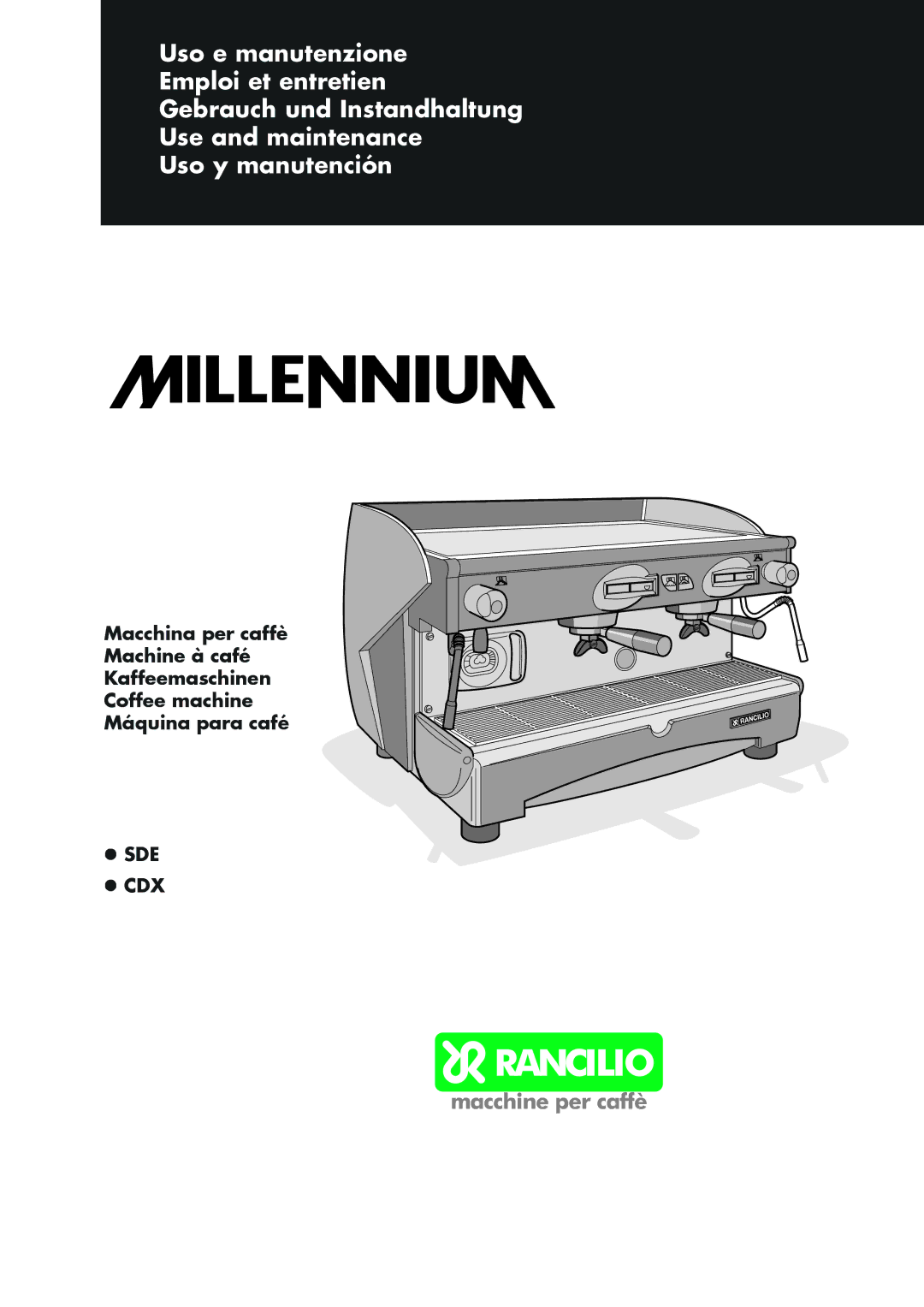 Rancilio Millennium manual Sde Cdx 