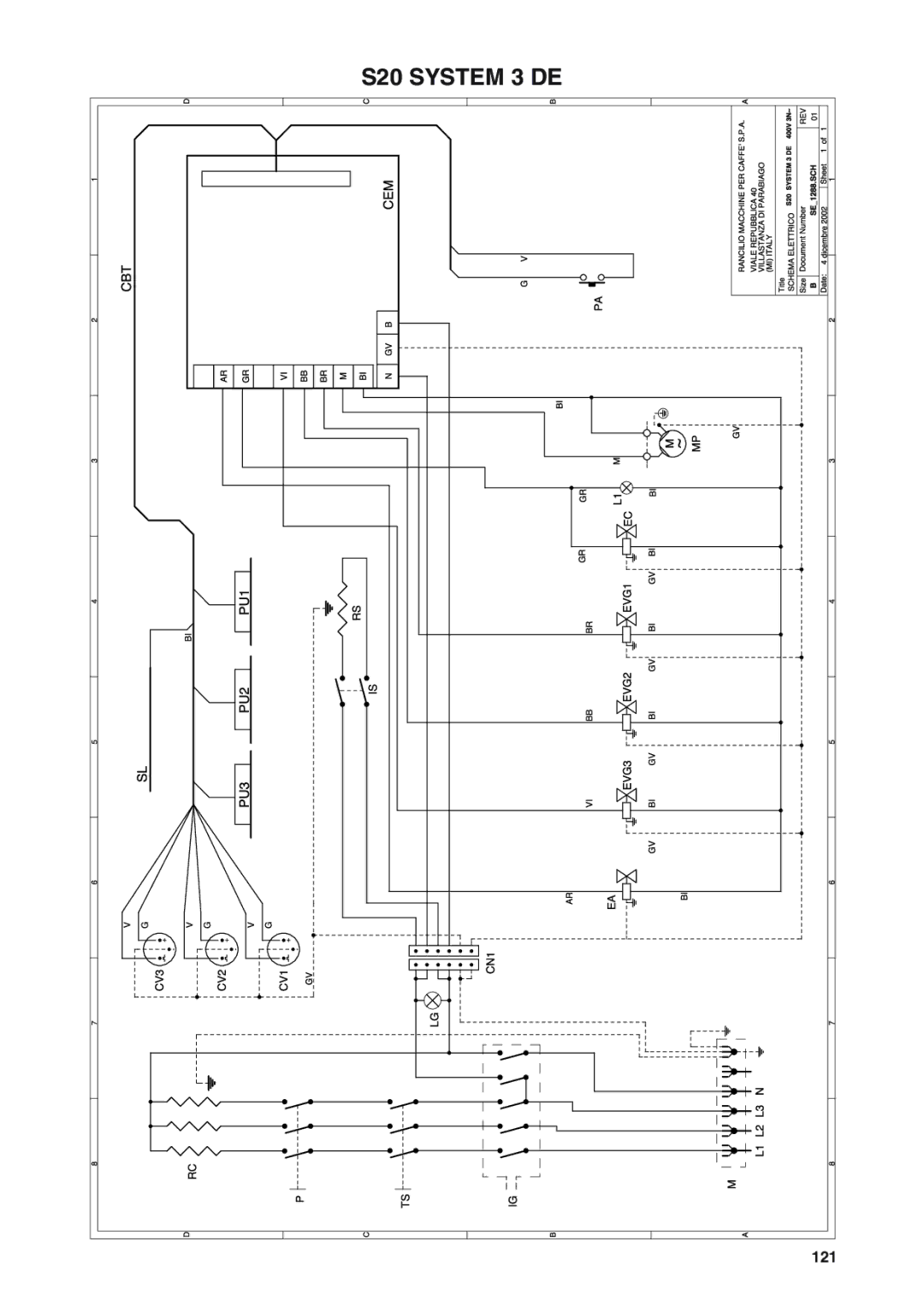 Rancilio S20 manual 121 