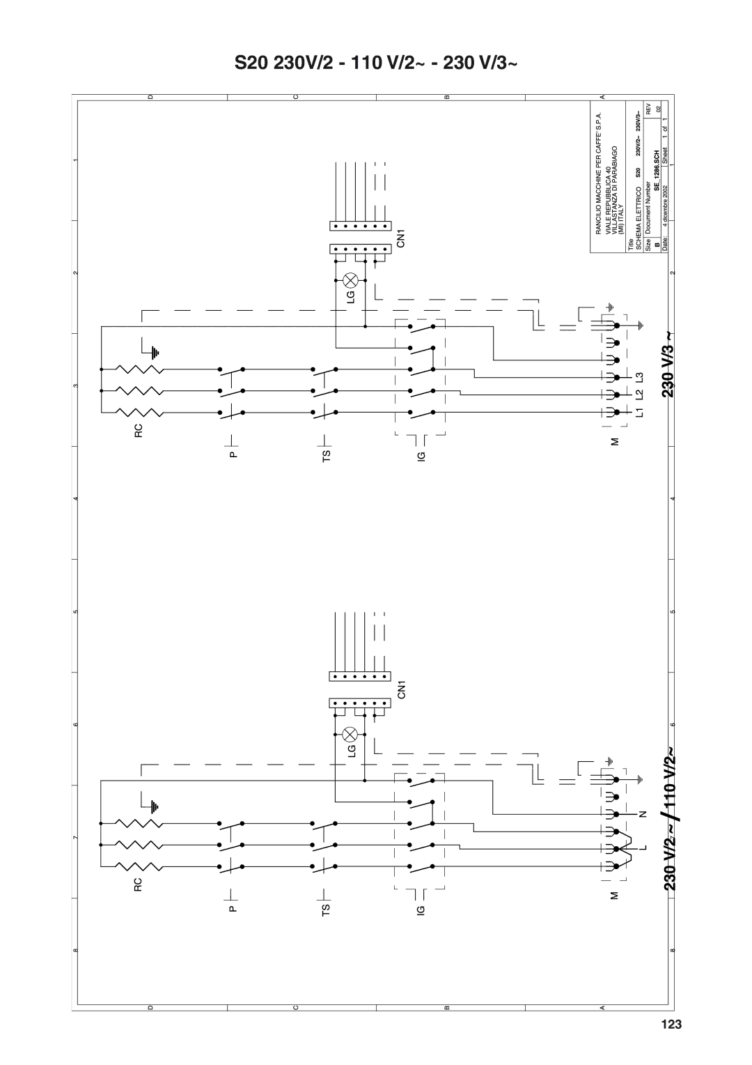 Rancilio S20 manual 123 