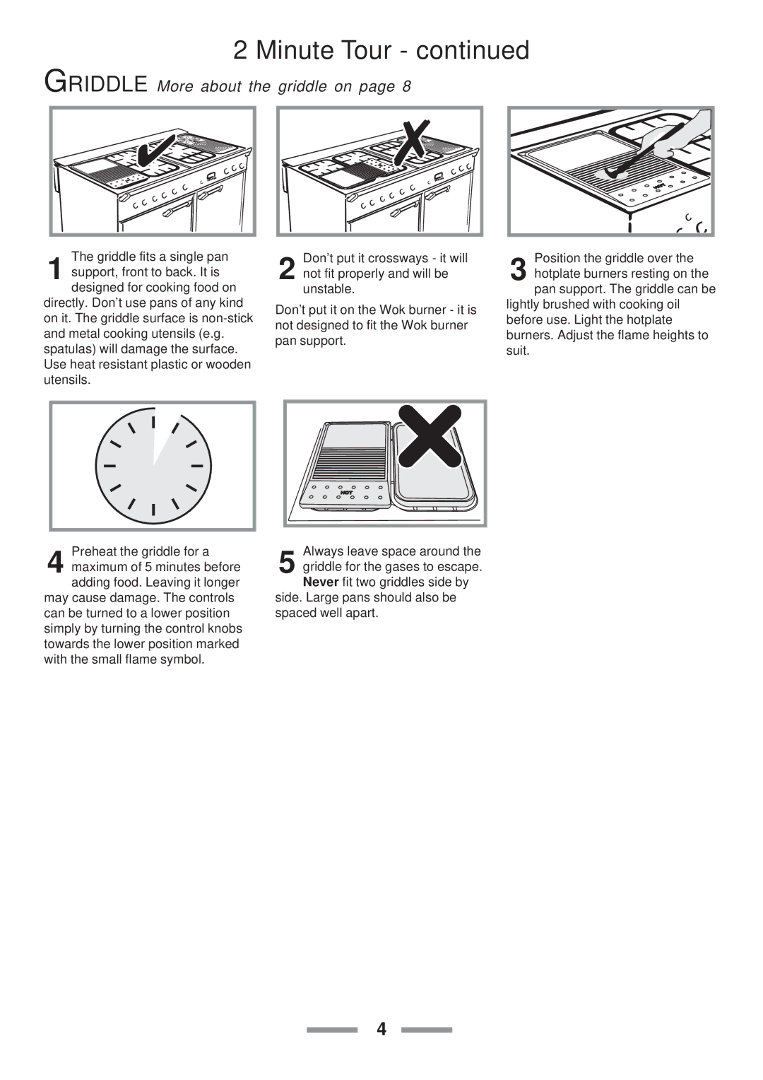 Rangemaster 110 installation instructions Minute Tour, Griddle More about the griddle on 