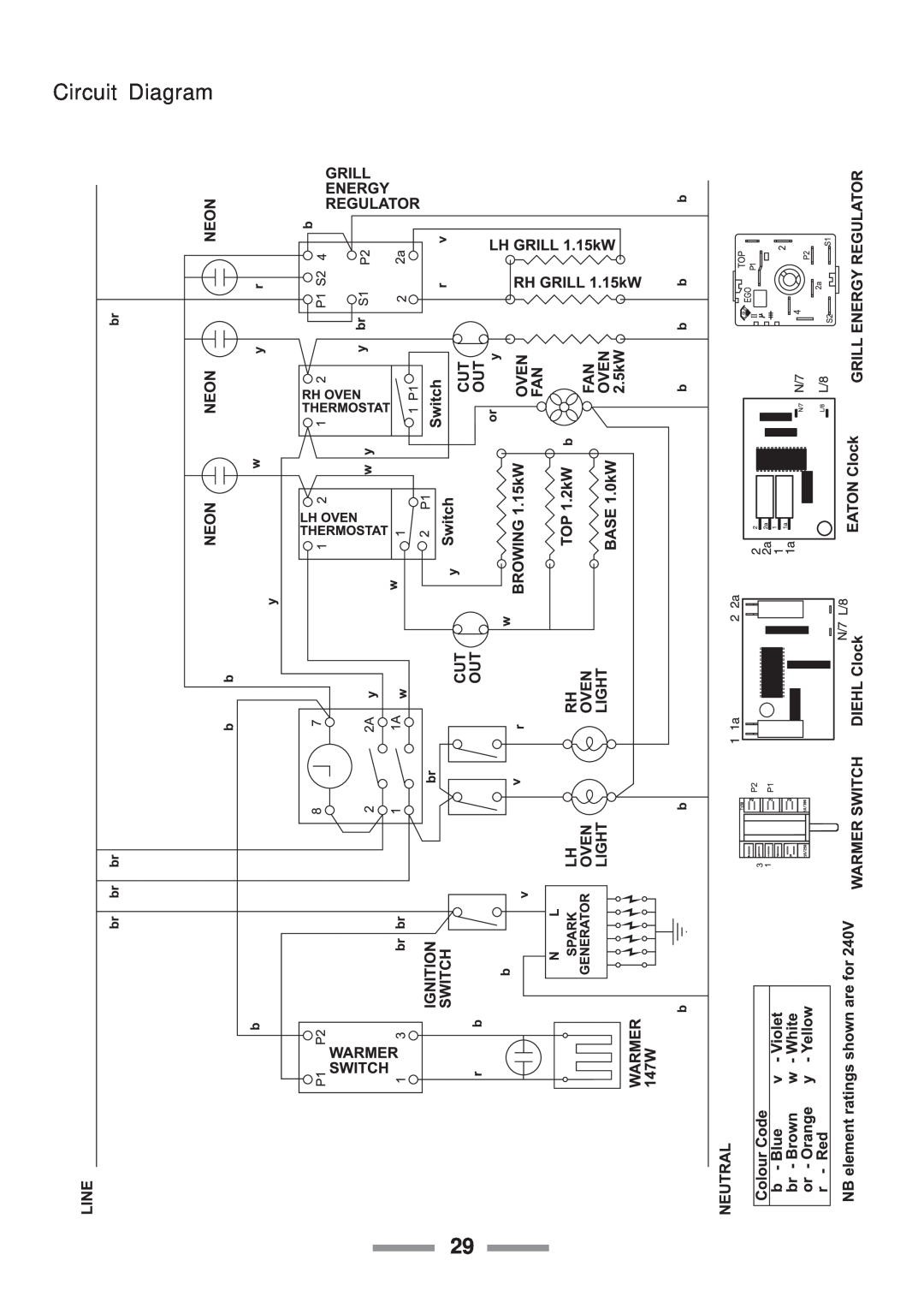 Rangemaster 110 installation instructions Circuit Diagram 