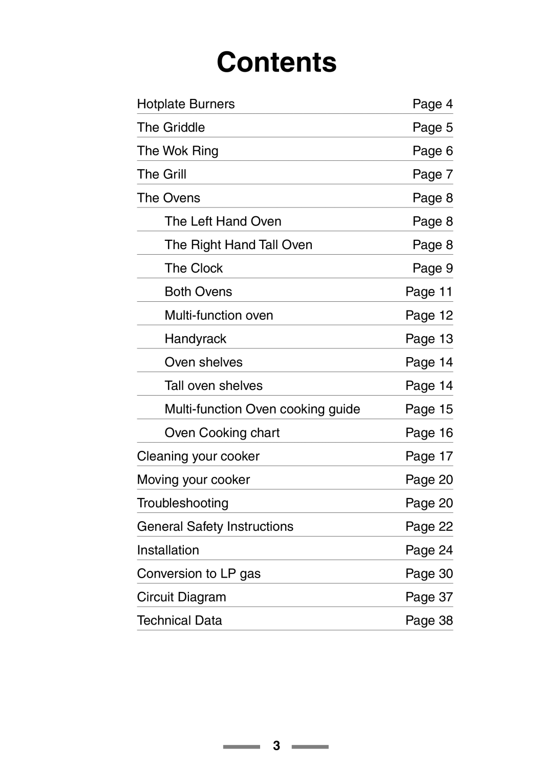 Rangemaster 90 manual Contents 