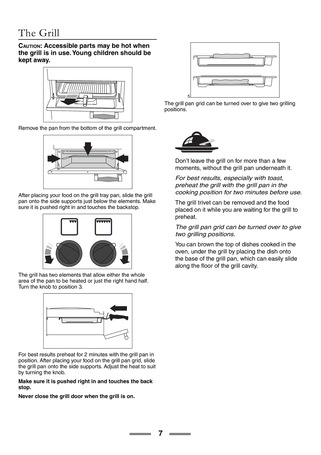 Rangemaster 90 manual Grill 