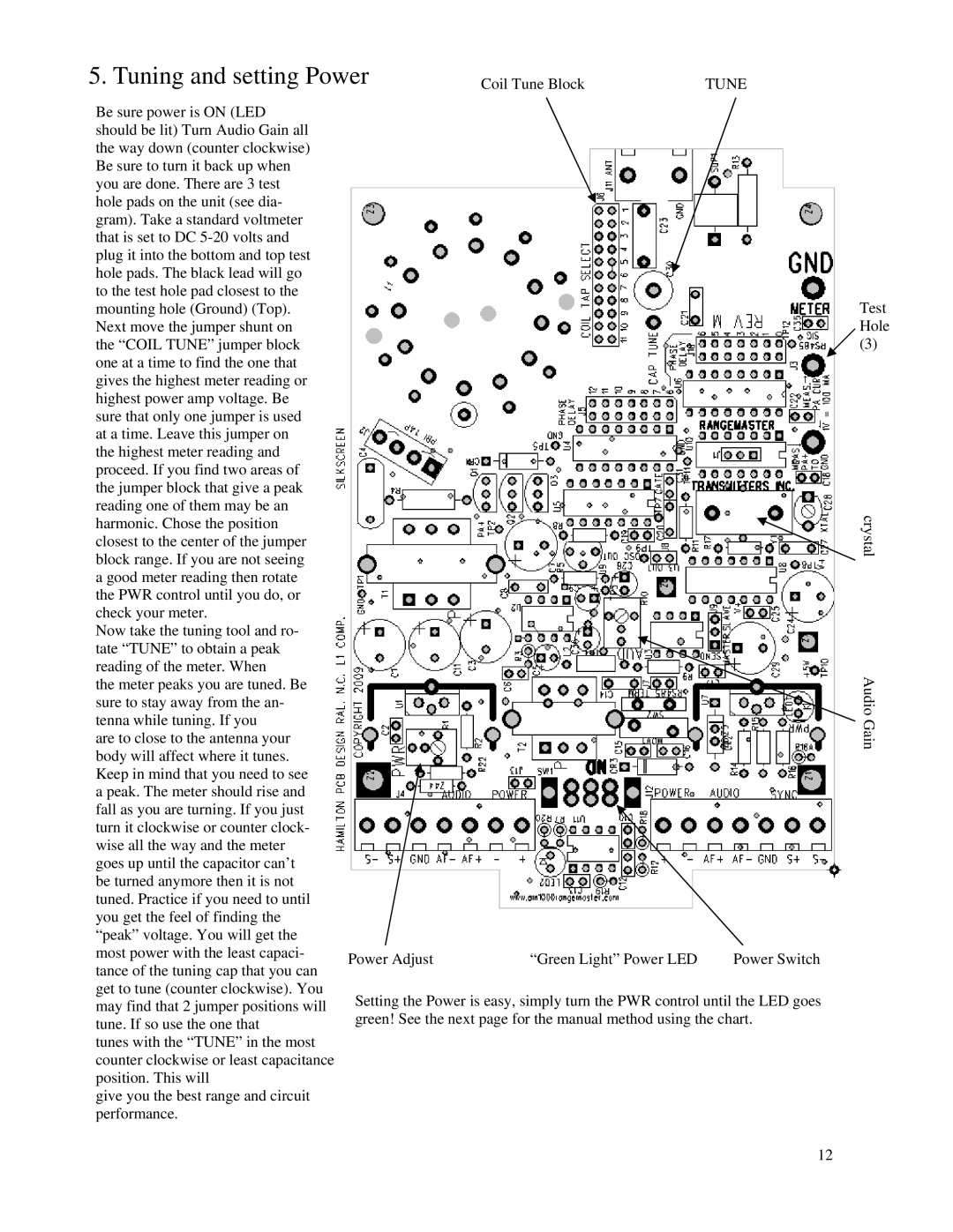 Rangemaster AM1000 installation manual Tune 