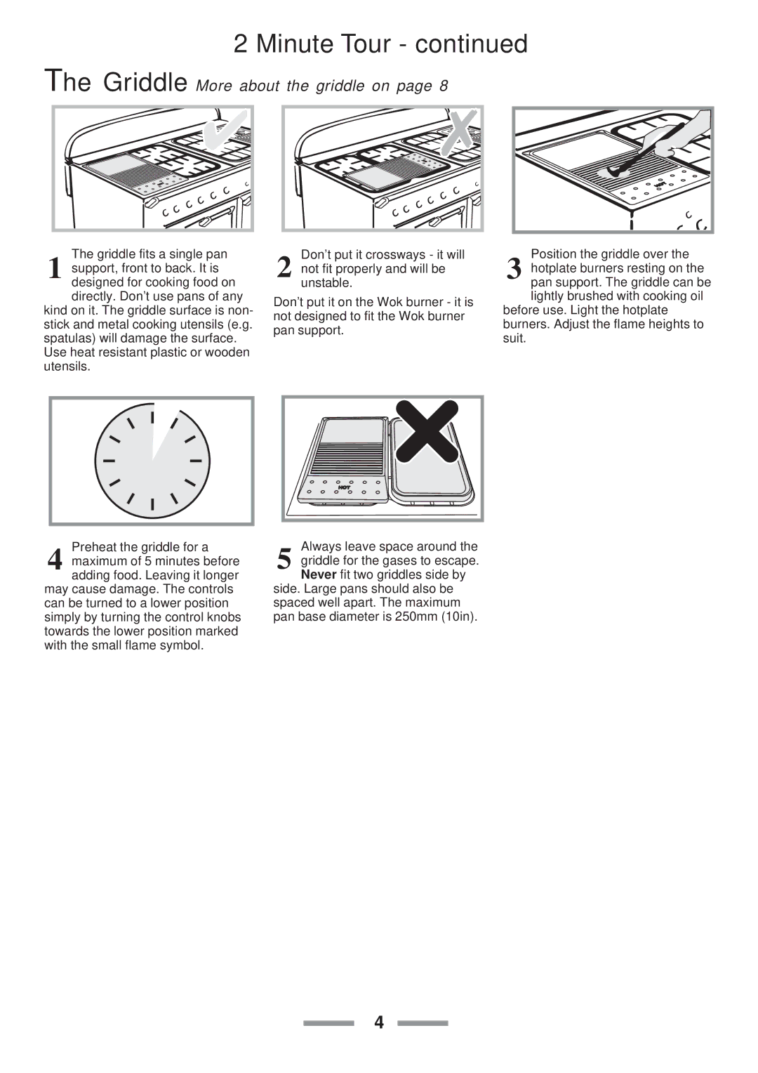 Rangemaster Classic 110 manual Minute Tour, Griddle More about the griddle on 