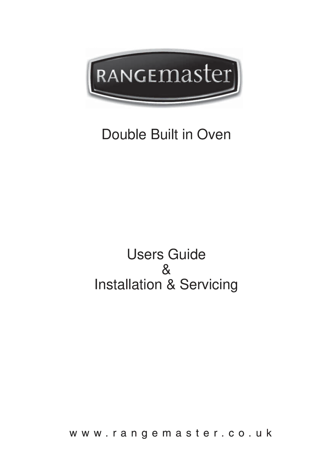 Rangemaster manual Double Built in Oven Users Guide Installation & Servicing 