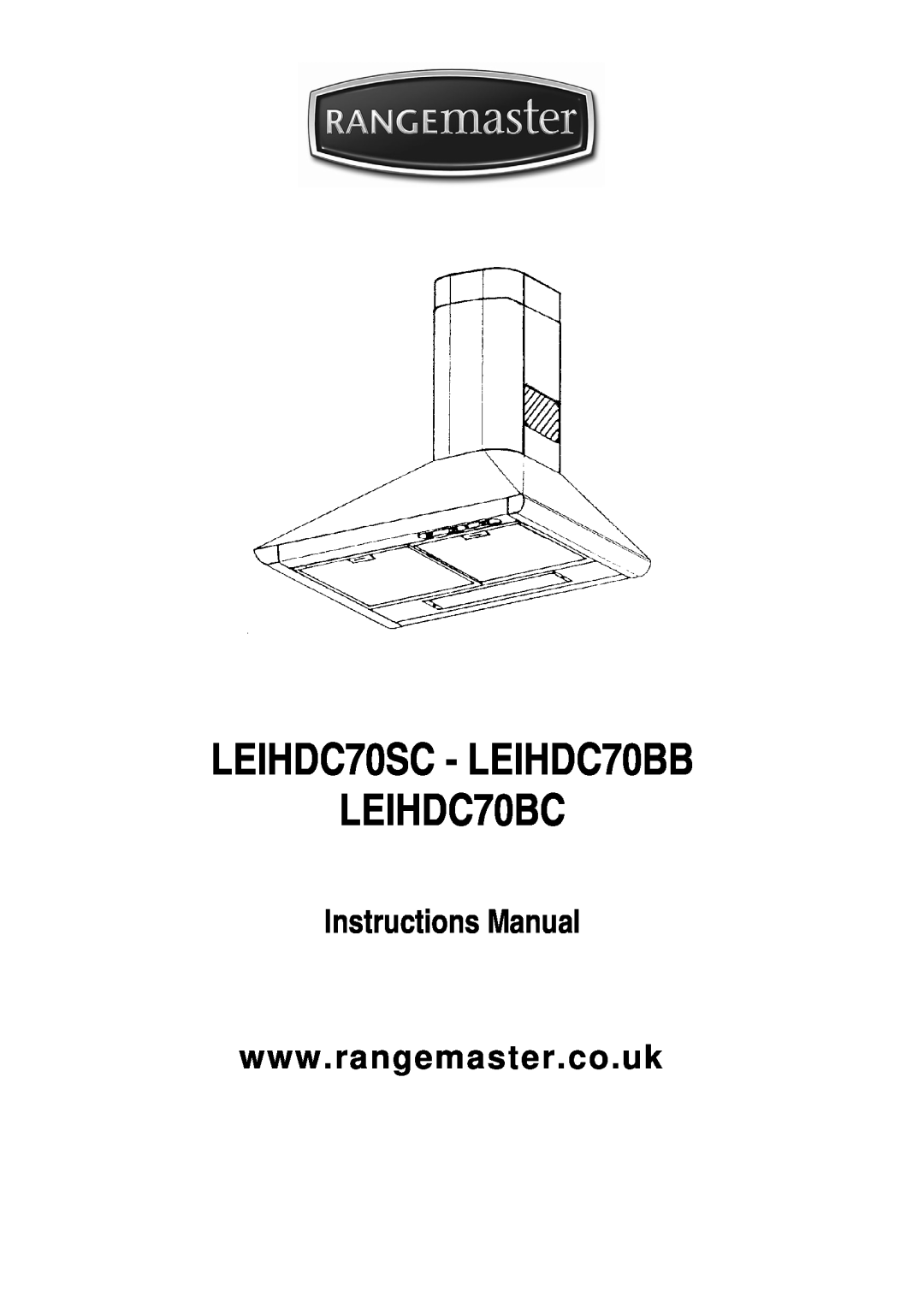 Rangemaster manual LEIHDC70SC - LEIHDC70BB LEIHDC70BC 
