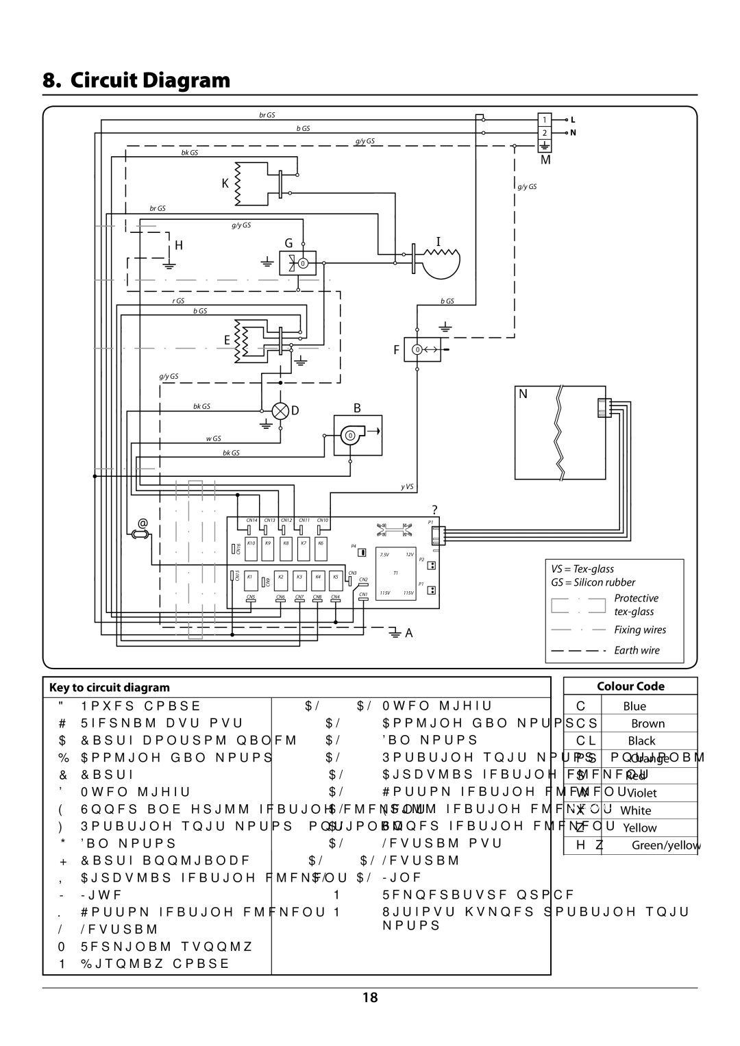 Rangemaster R6012 manual Circuit Diagram 