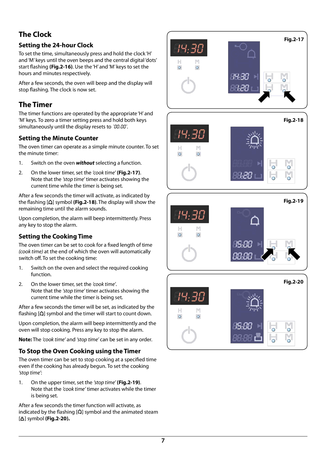 Rangemaster R6012 manual Clock, Timer 