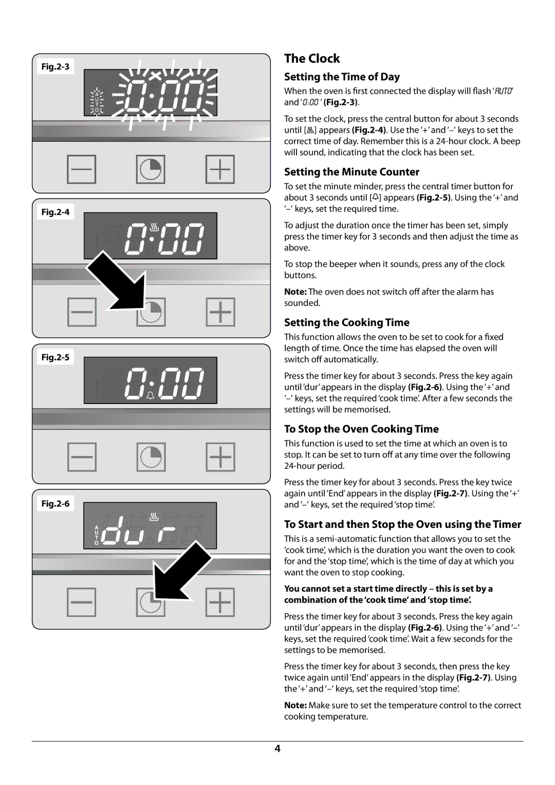 Rangemaster R609 manual Clock 