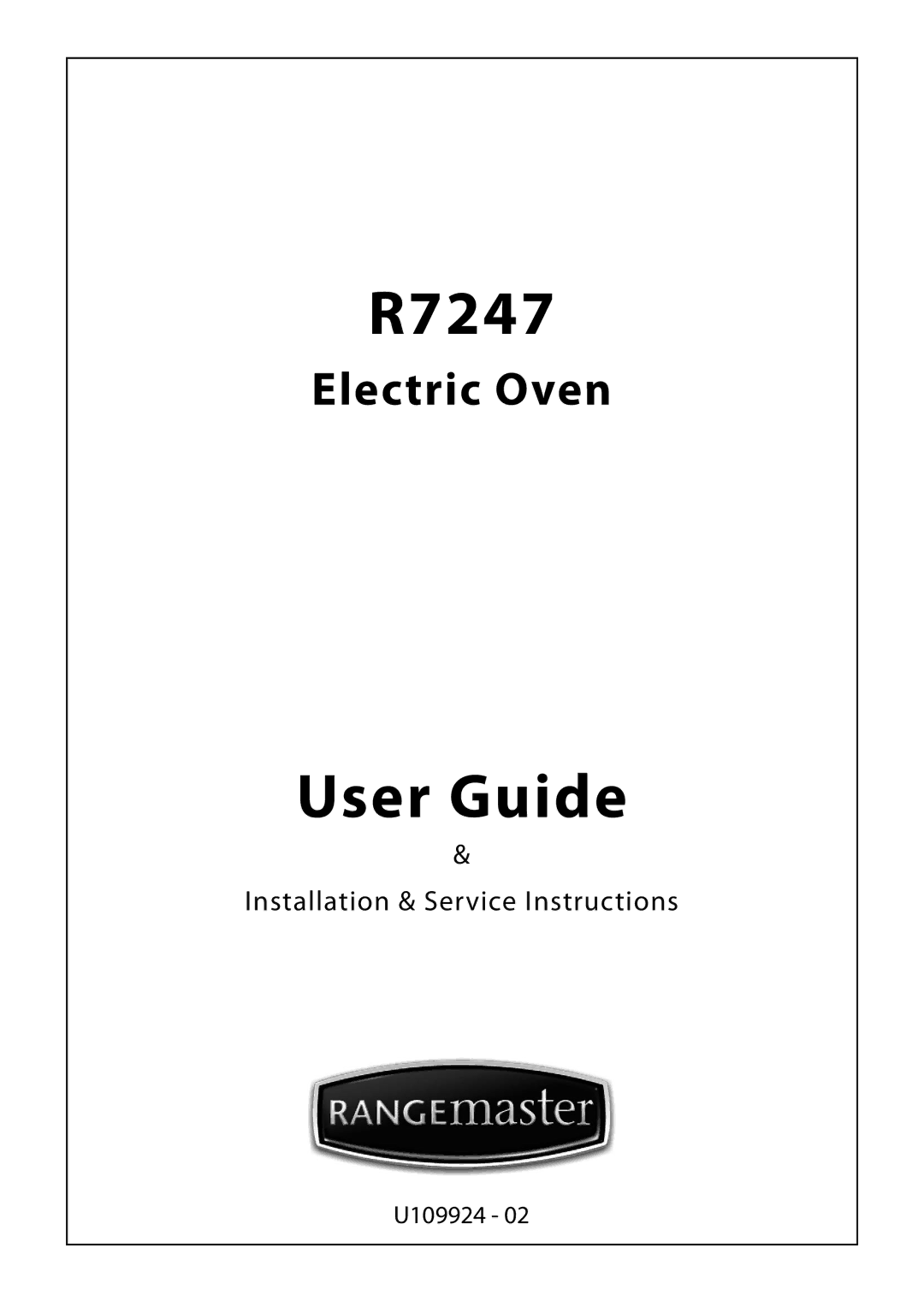 Rangemaster R7247 manual 