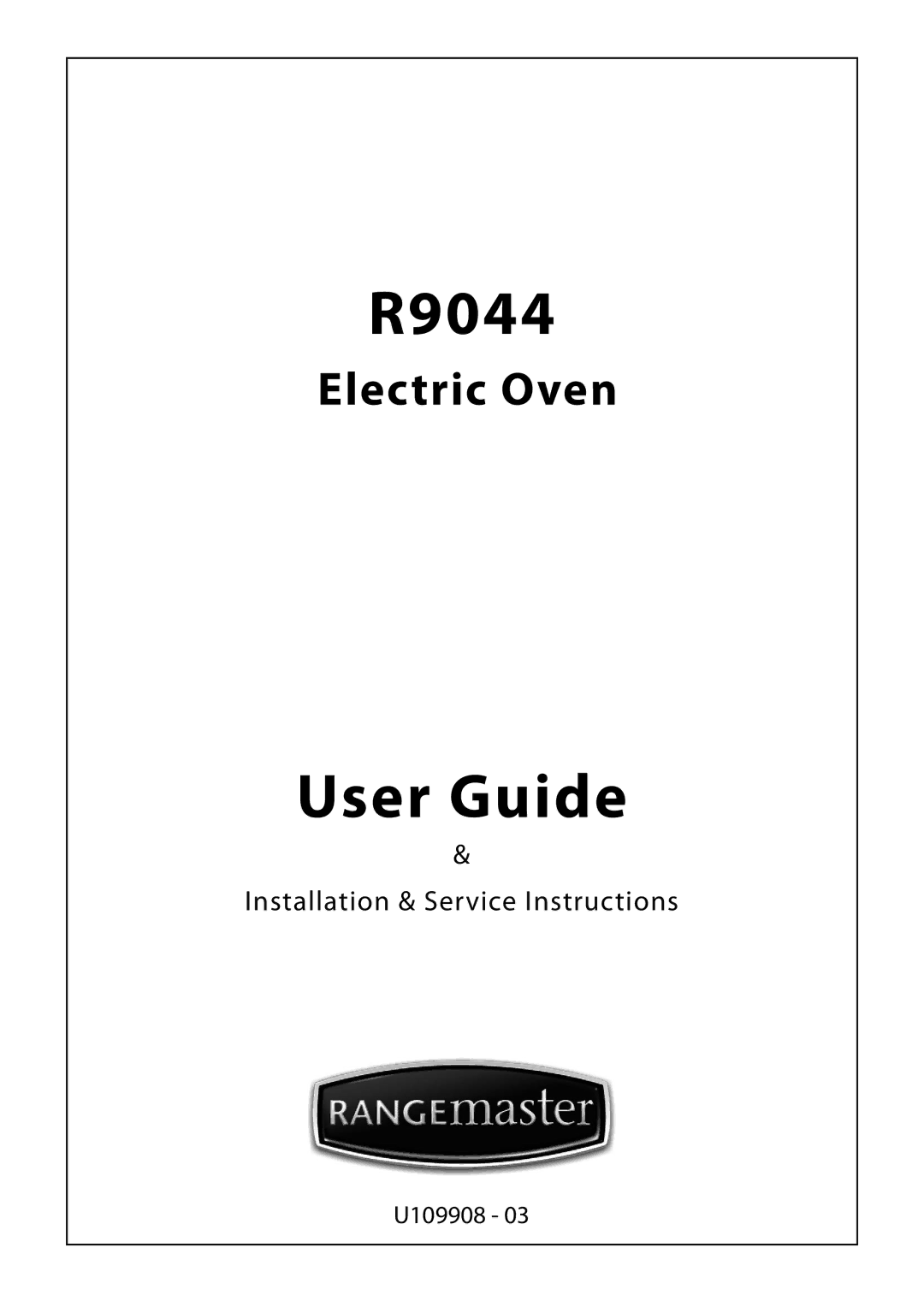 Rangemaster R9044 manual 