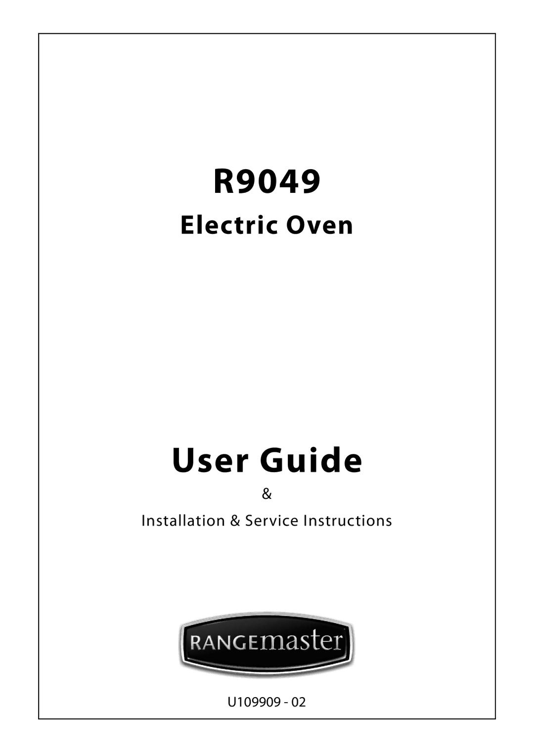 Rangemaster R9049 manual 