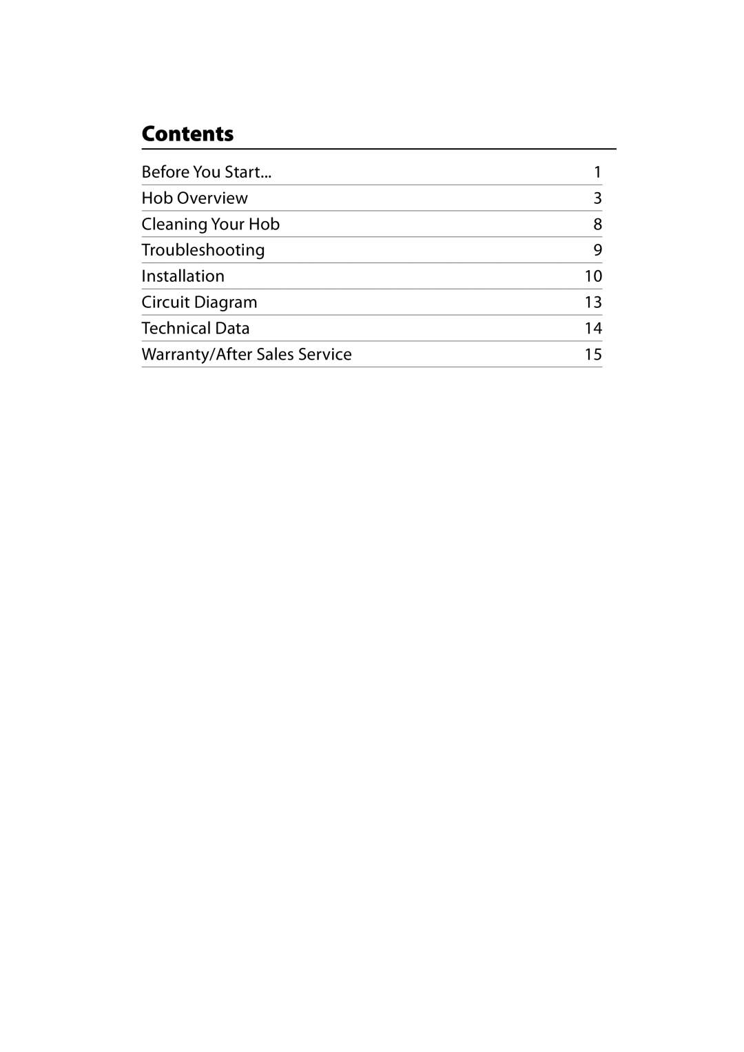 Rangemaster RC60SS manual Contents 