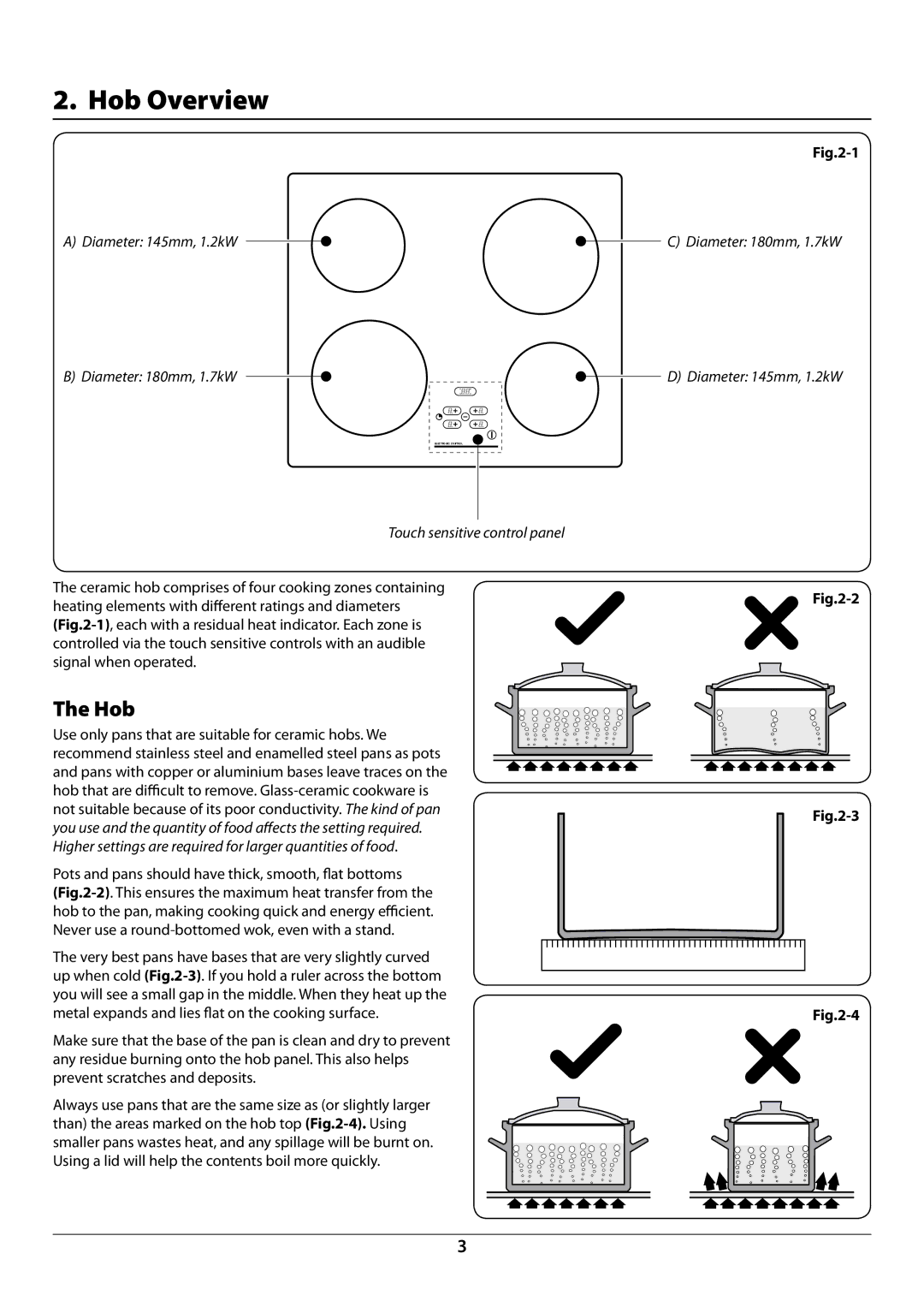 Rangemaster RC60SS manual Hob Overview 