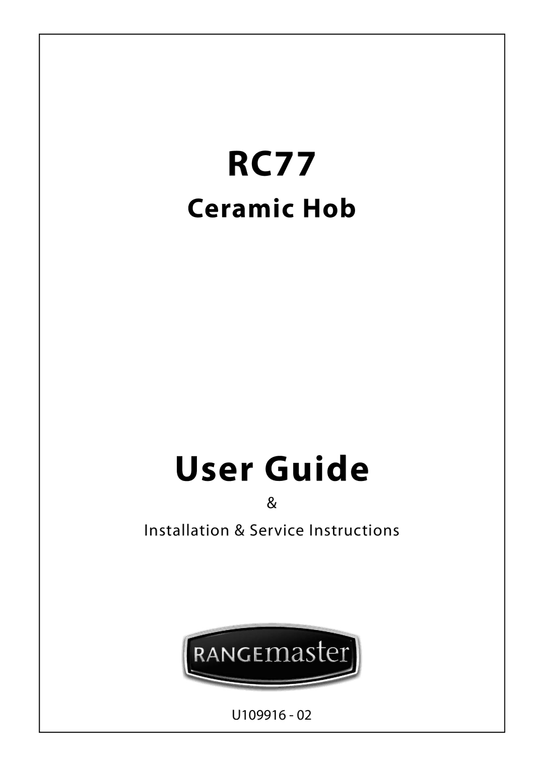 Rangemaster RC77 manual 