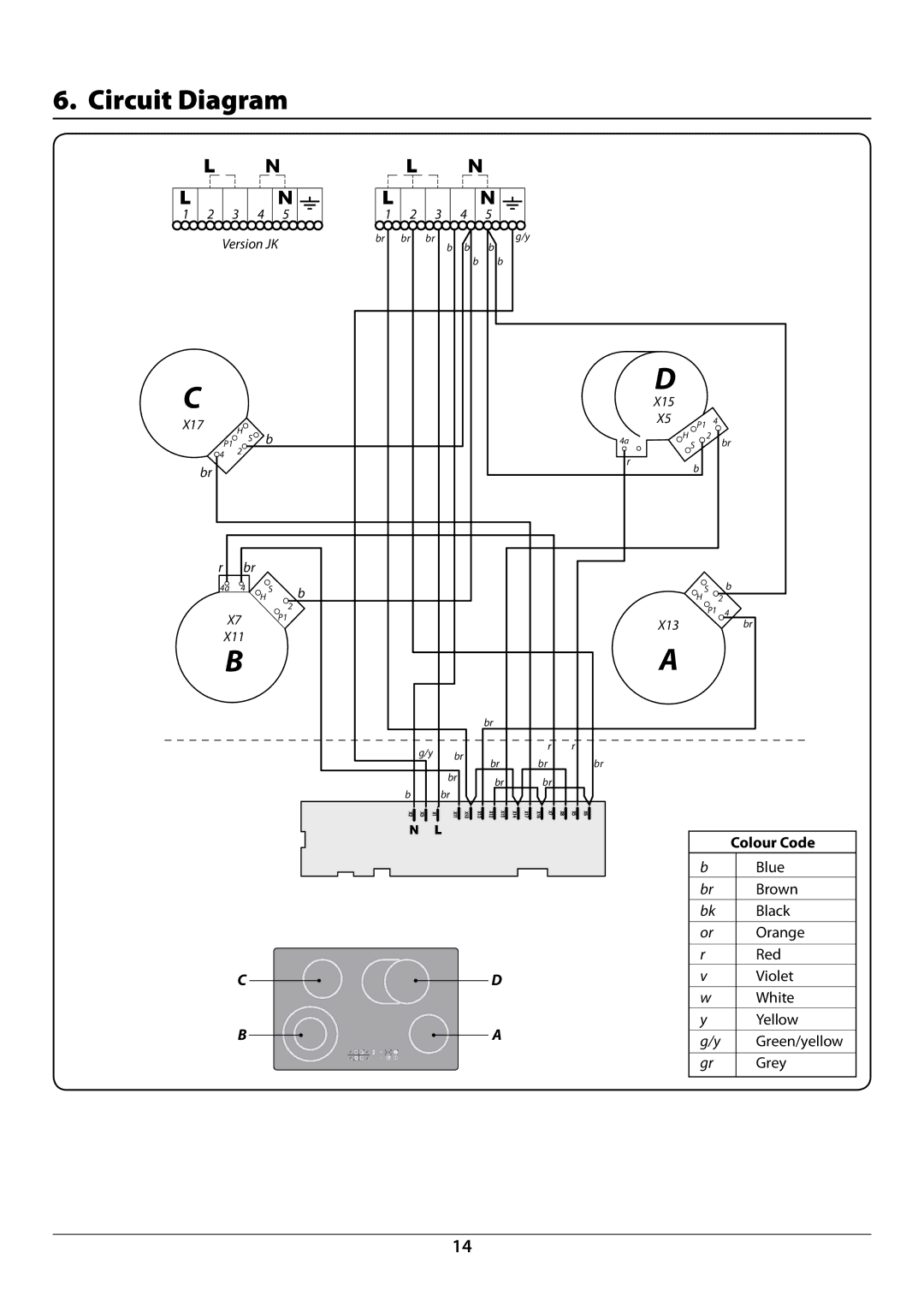 Rangemaster RC77 manual Circuit Diagram 