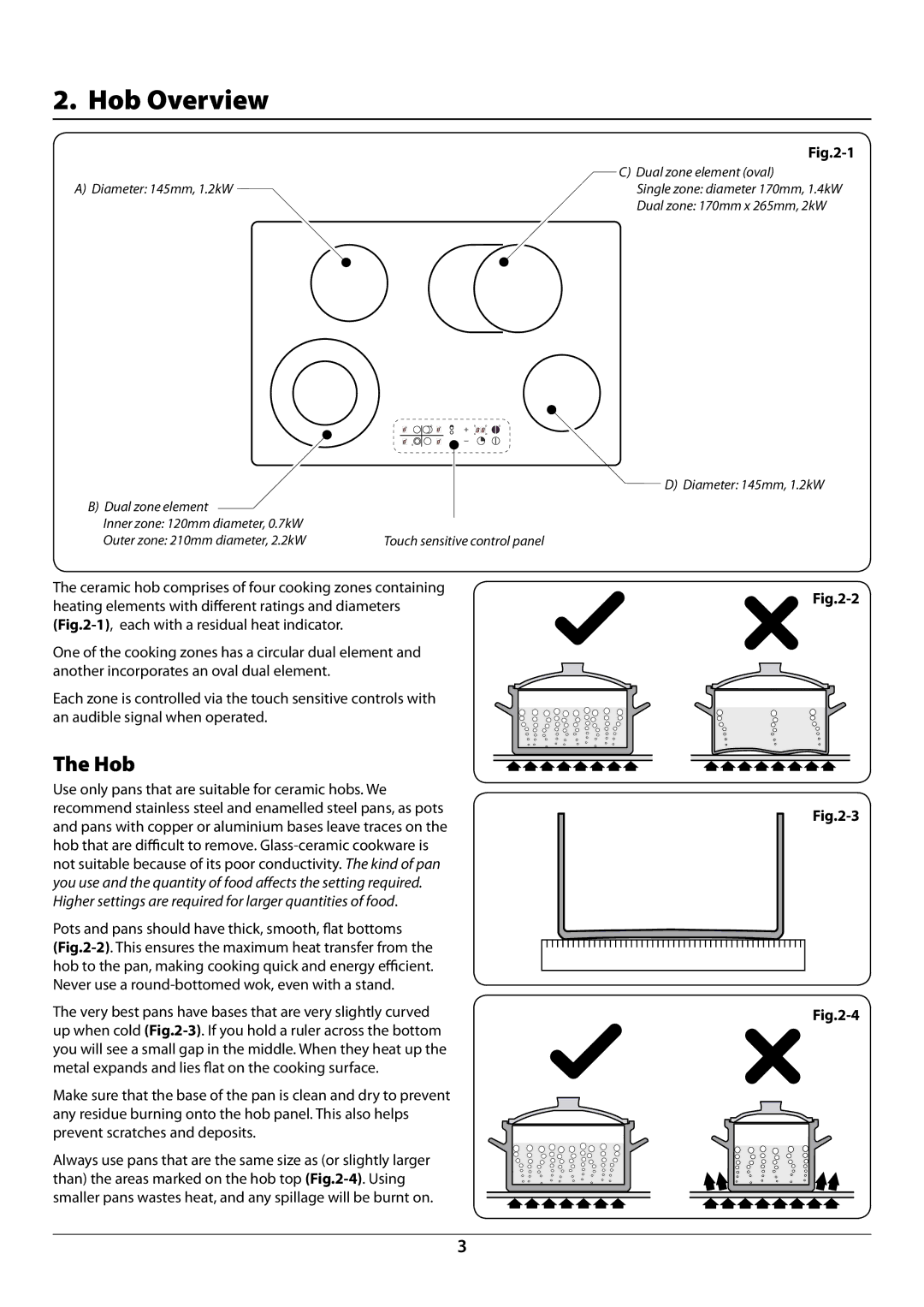 Rangemaster RC77 manual Hob Overview 