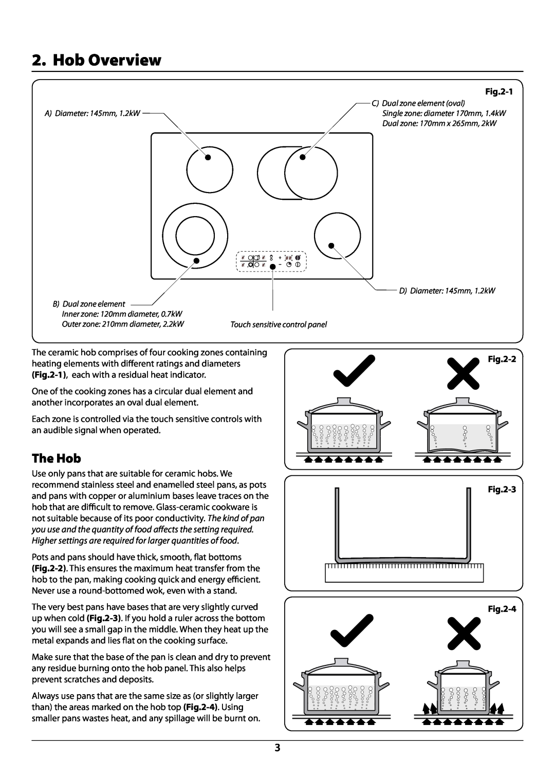 Rangemaster RC77 manual Hob Overview, The Hob 