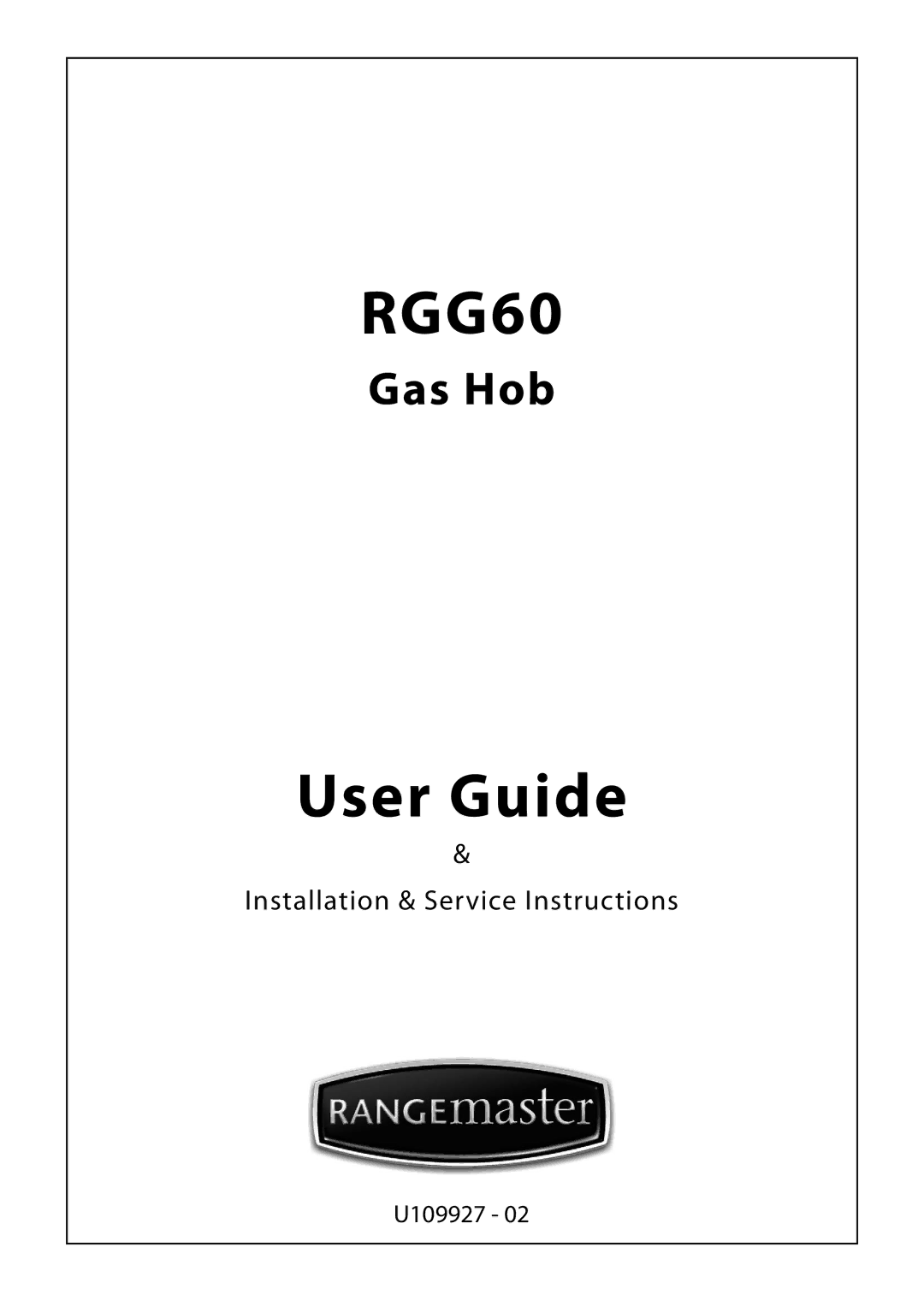 Rangemaster RGG60 manual 