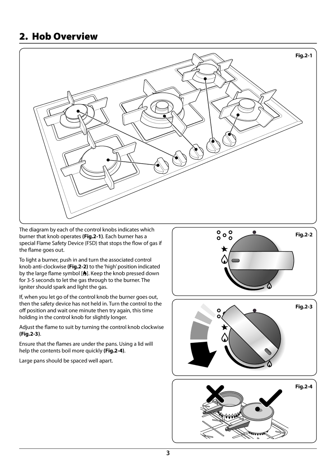 Rangemaster manual Hob Overview, DocNo.021-0004 Overview RGG77 gas 