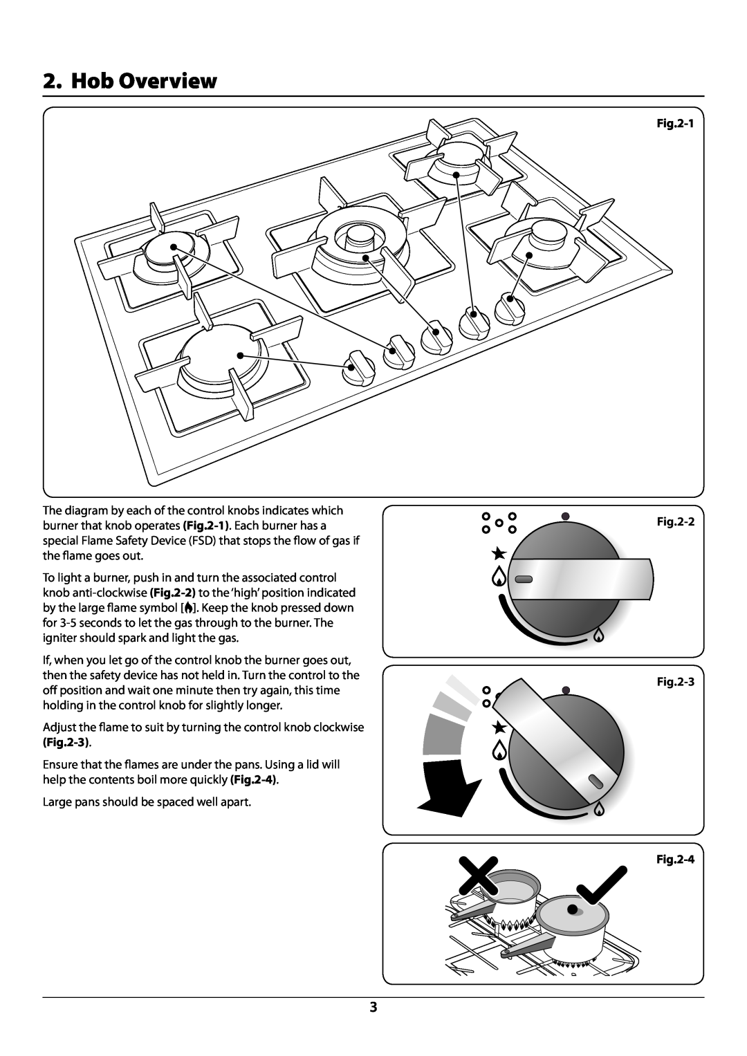 Rangemaster manual Hob Overview, DocNo.021-0004 - Overview - RGG77 gas 