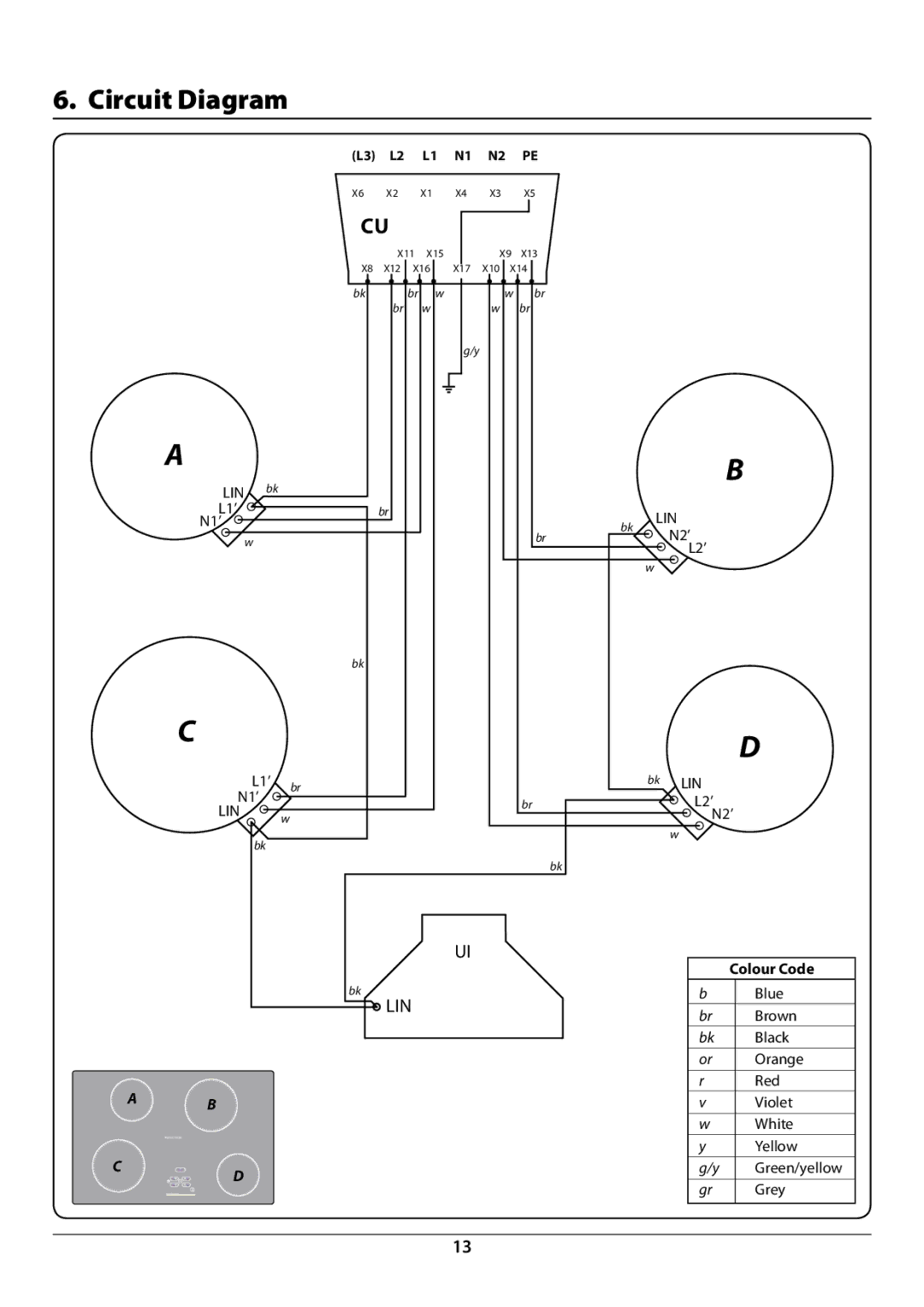 Rangemaster RI77 manual Circuit Diagram 