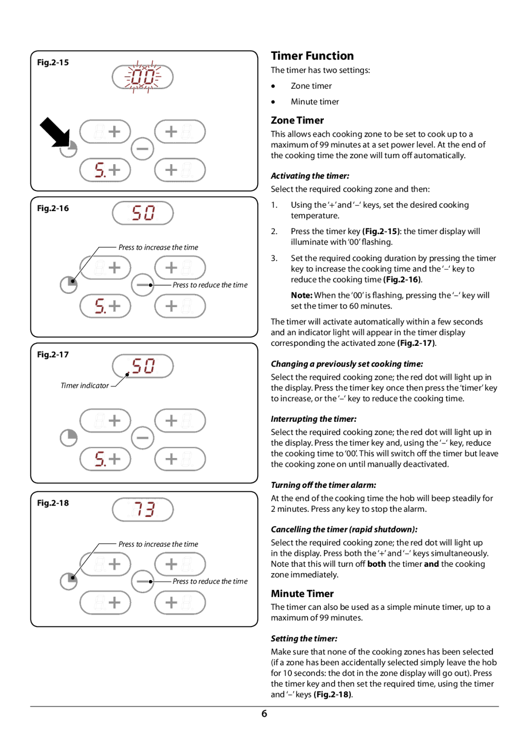 Rangemaster RI77 manual Timer Function 