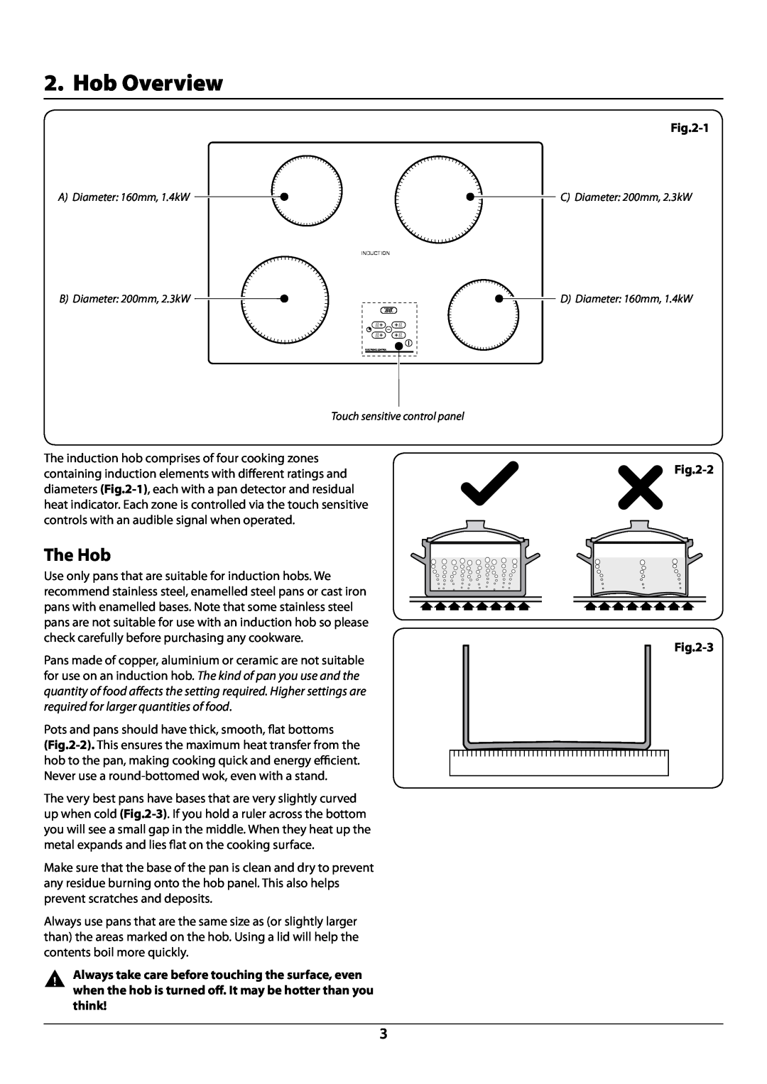 Rangemaster RI77 manual Hob Overview, The Hob, 1, 2, 3 