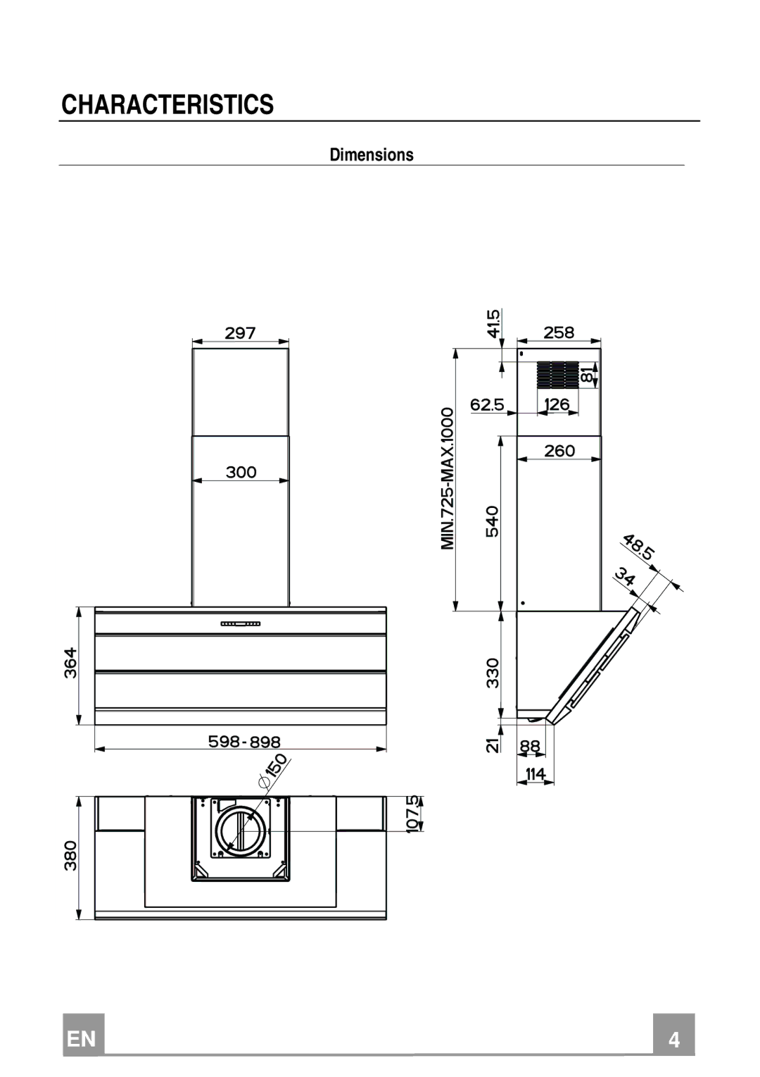 Rangemaster RMG1H90SG, RMG1H60SG manual Characteristics 