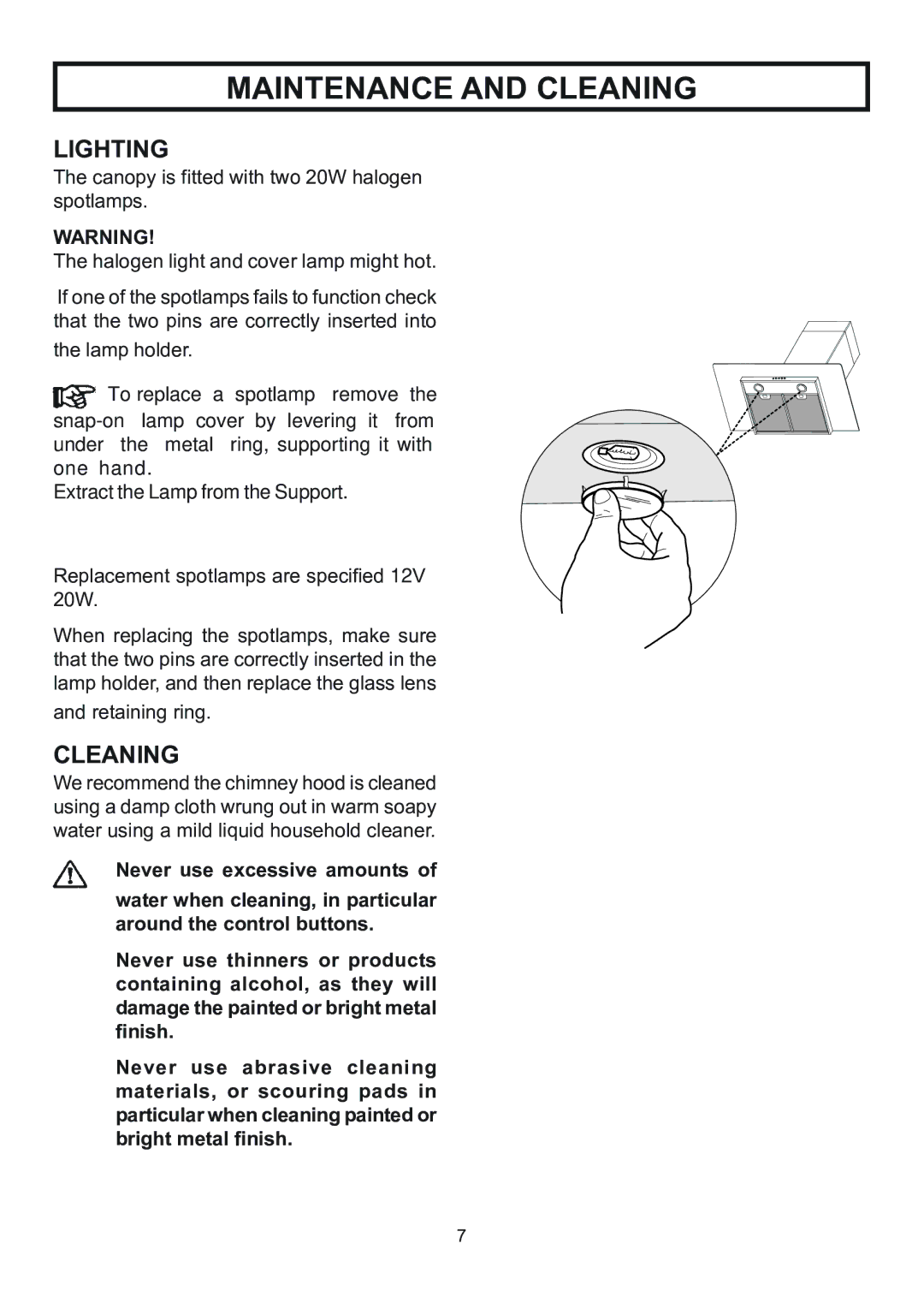 Rangemaster RMHDT90SS, RMHDT110SS installation instructions Maintenance and Cleaning 