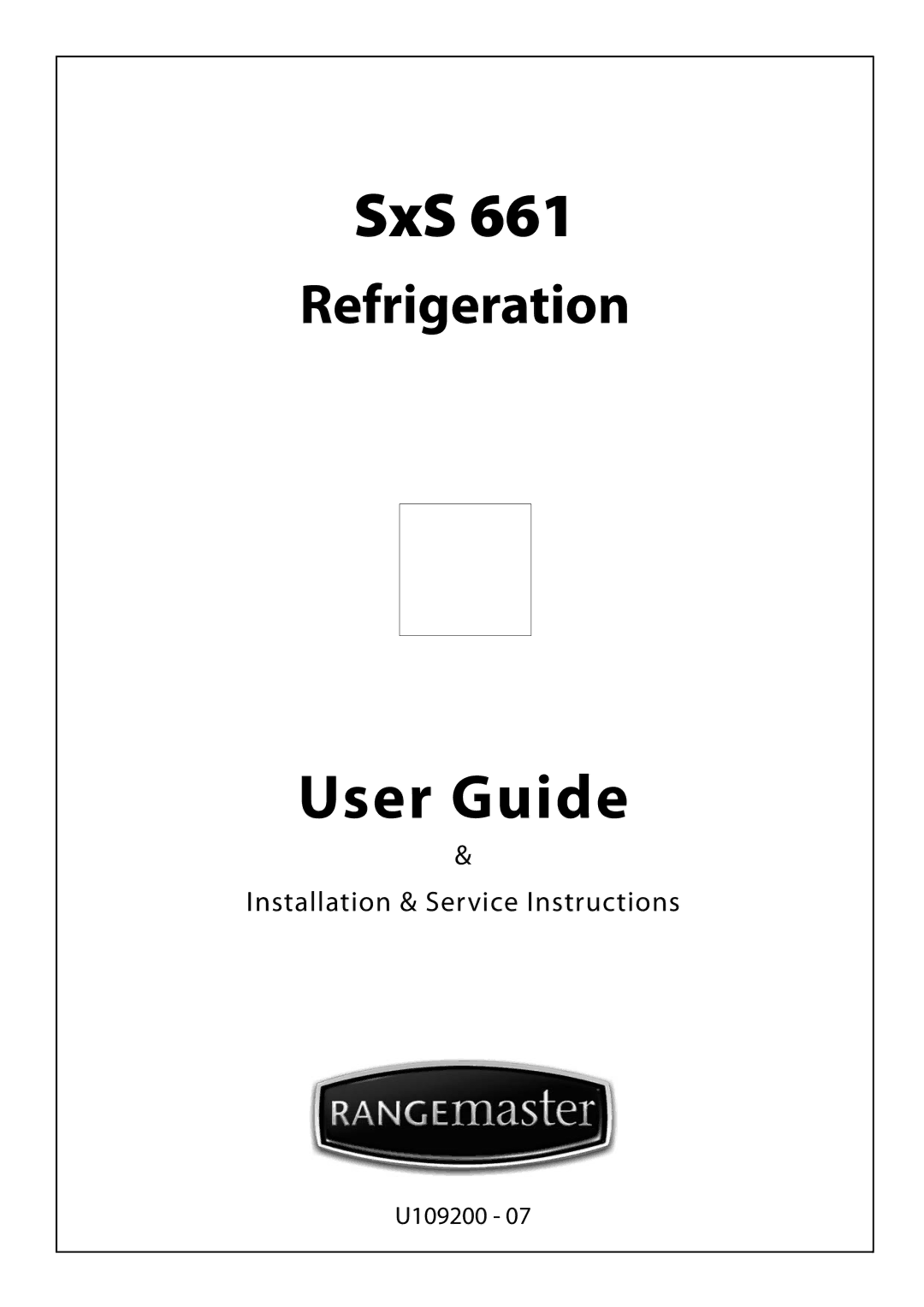 Rangemaster SxS 661 manual 