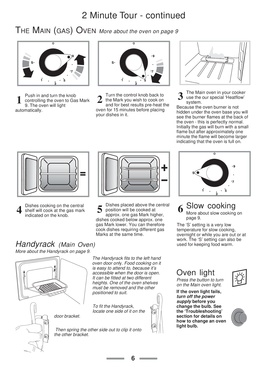 Rangemaster Toledo 90 Gas installation instructions Slow cooking 