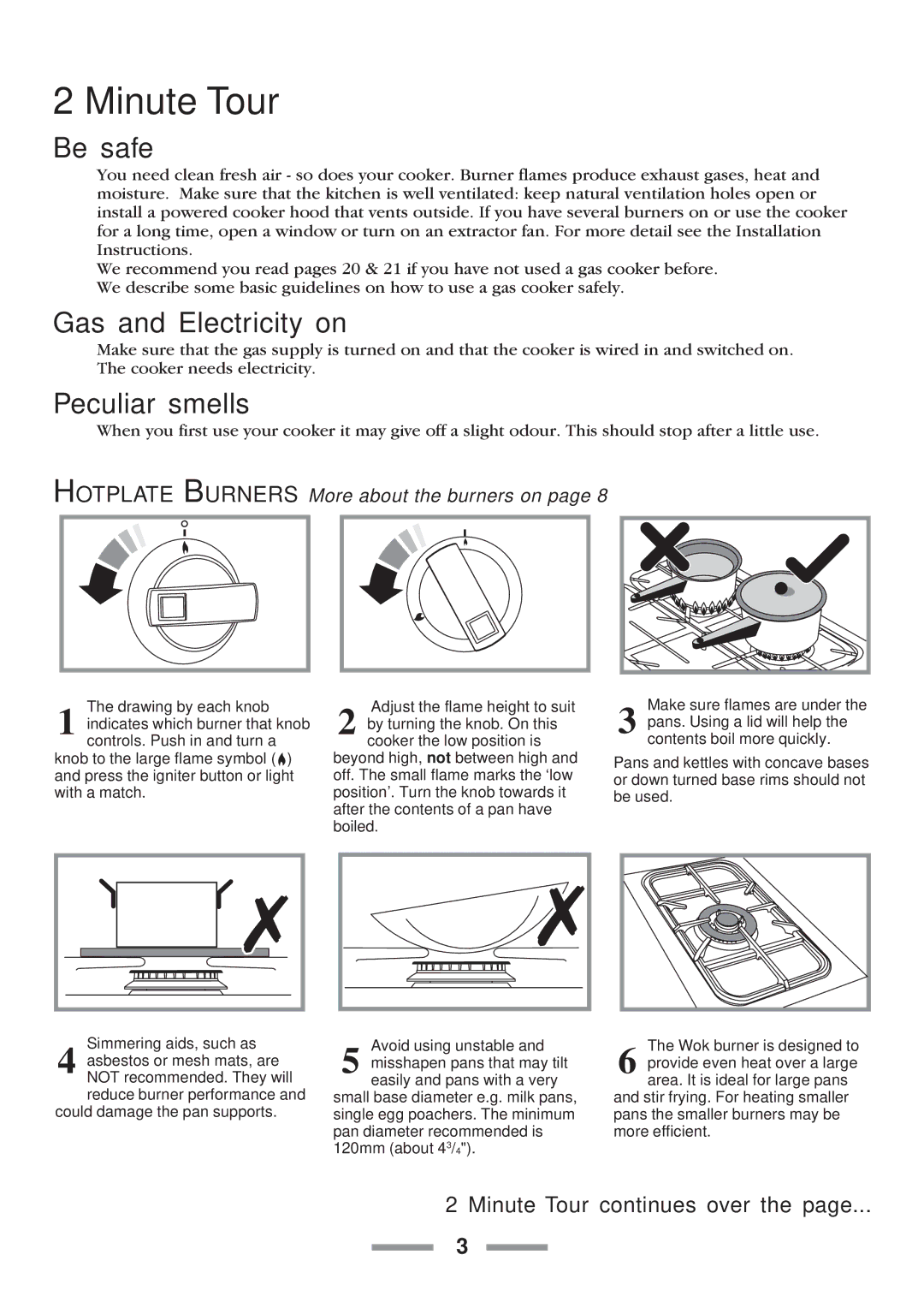 Rangemaster U1 215 02 installation instructions Minute Tour continues over 