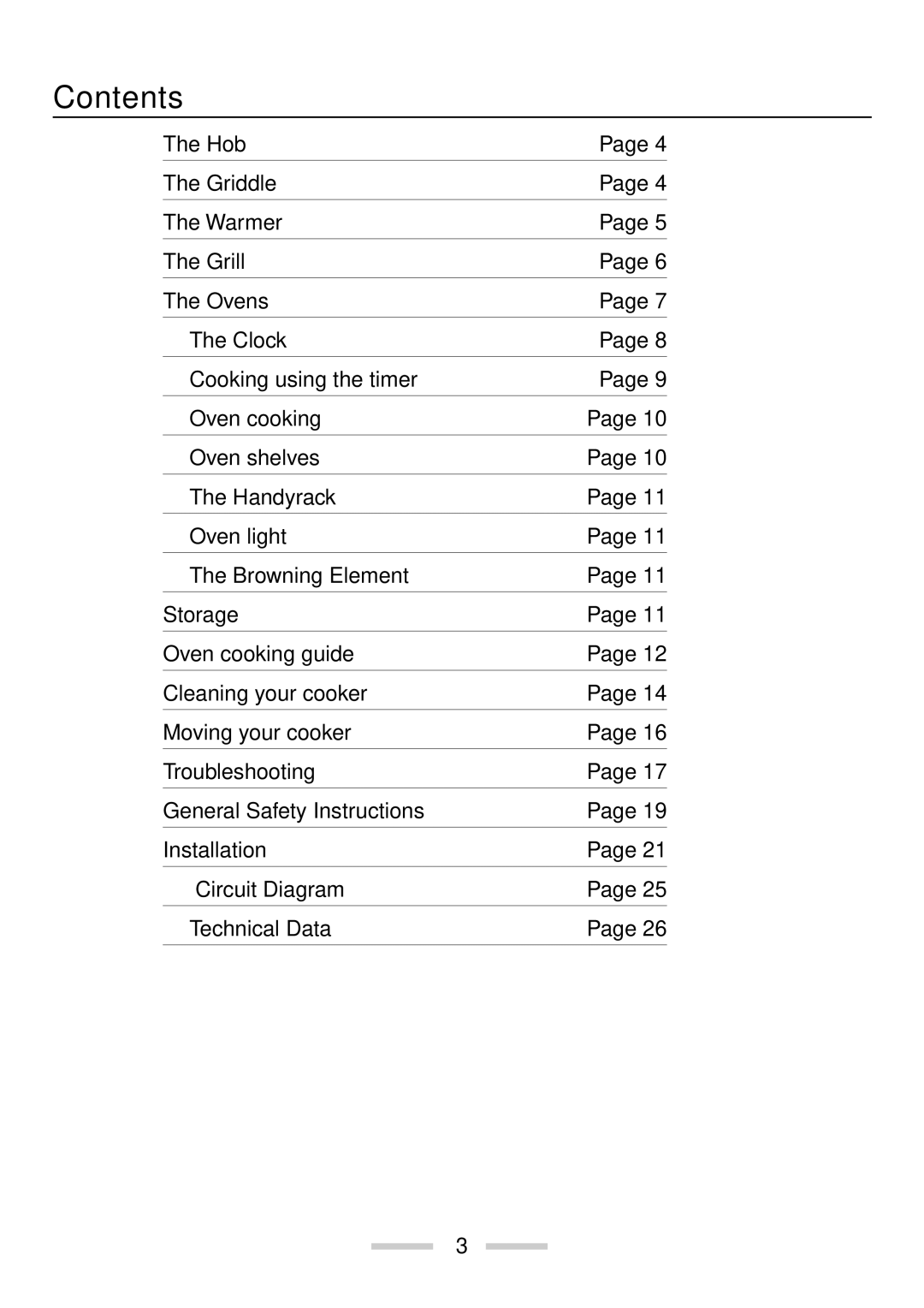 Rangemaster U102210-04 manual Contents 