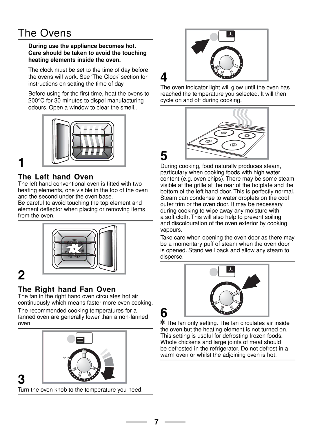 Rangemaster U102210-04 manual Ovens, Left hand Oven, Right hand Fan Oven 