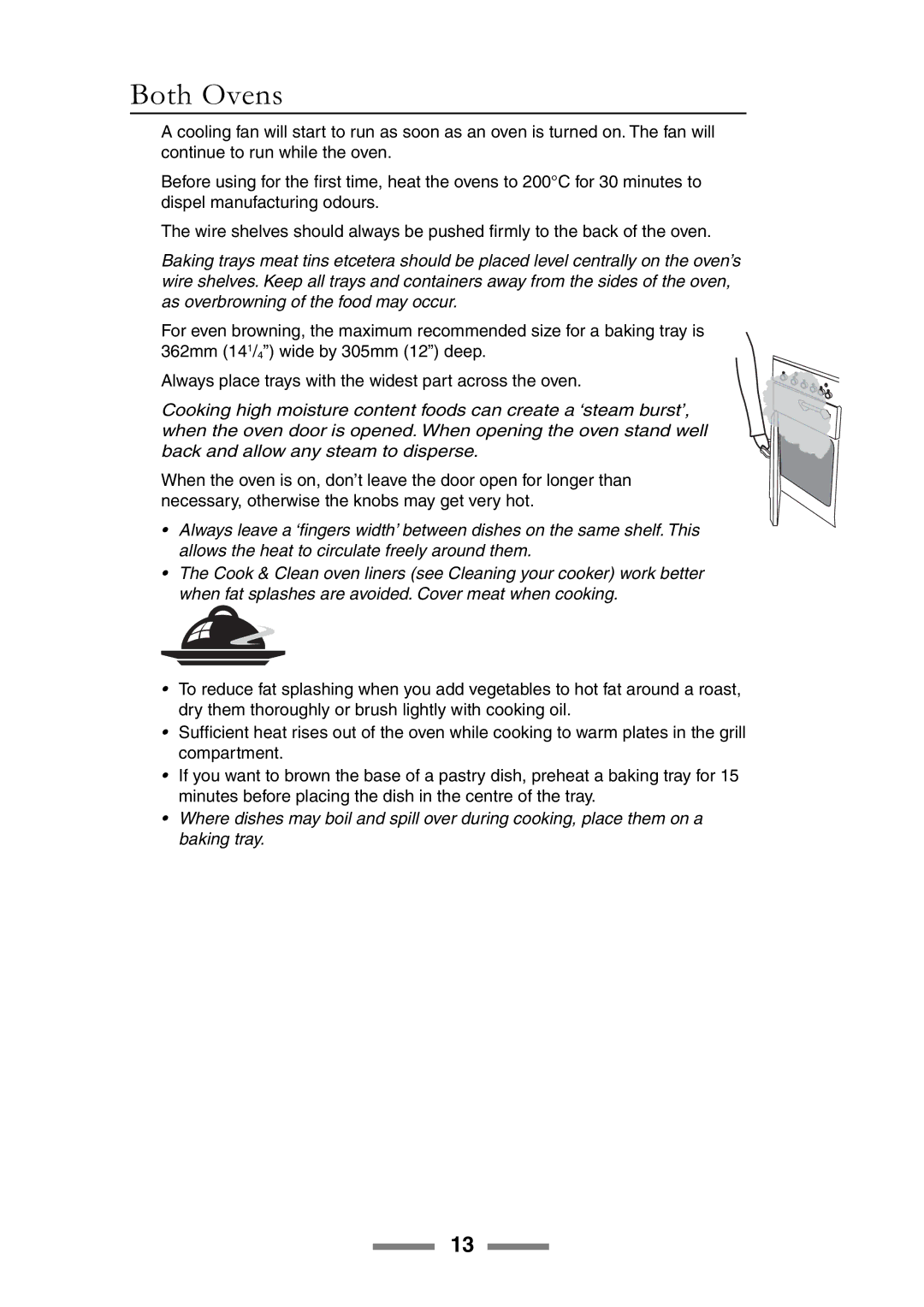 Rangemaster U105510-01 manual Both Ovens 