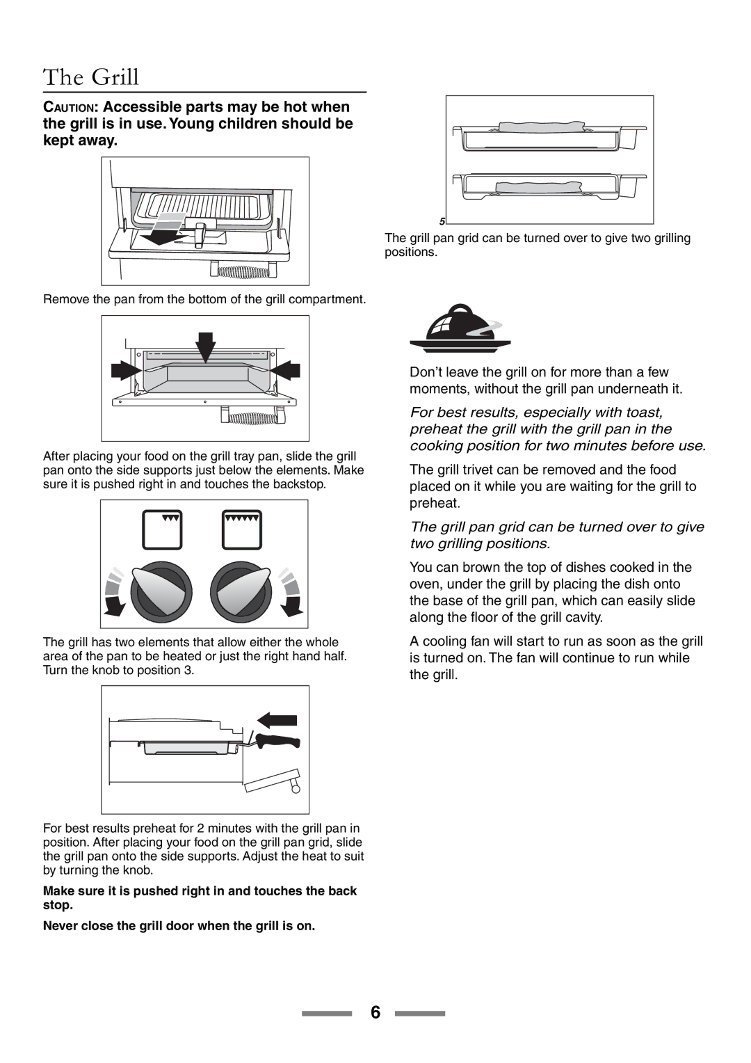 Rangemaster U105510-01 manual Grill 