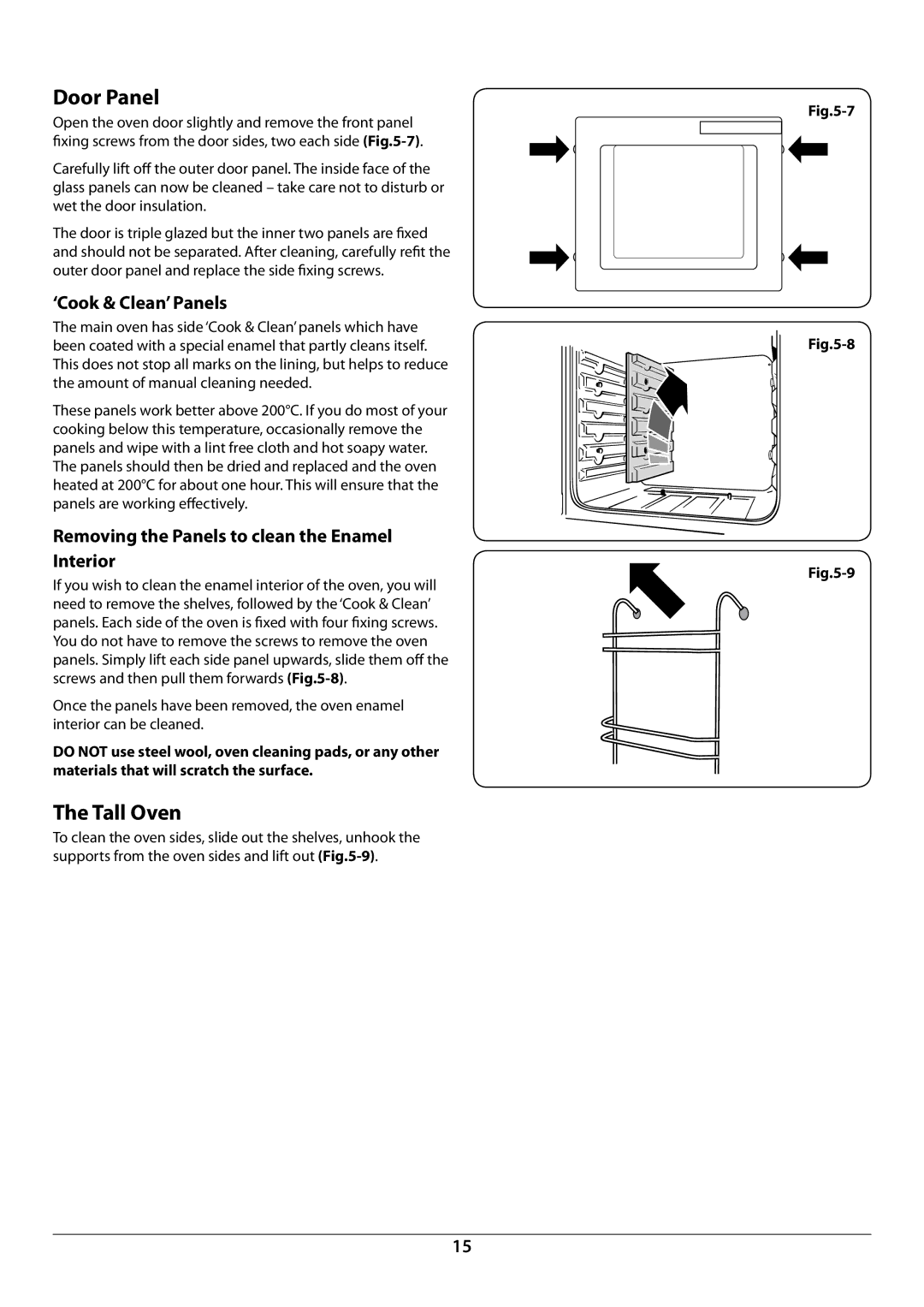 Rangemaster U109941 - 02 Door Panel, Tall Oven, ‘Cook & Clean’ Panels, Removing the Panels to clean the Enamel Interior 