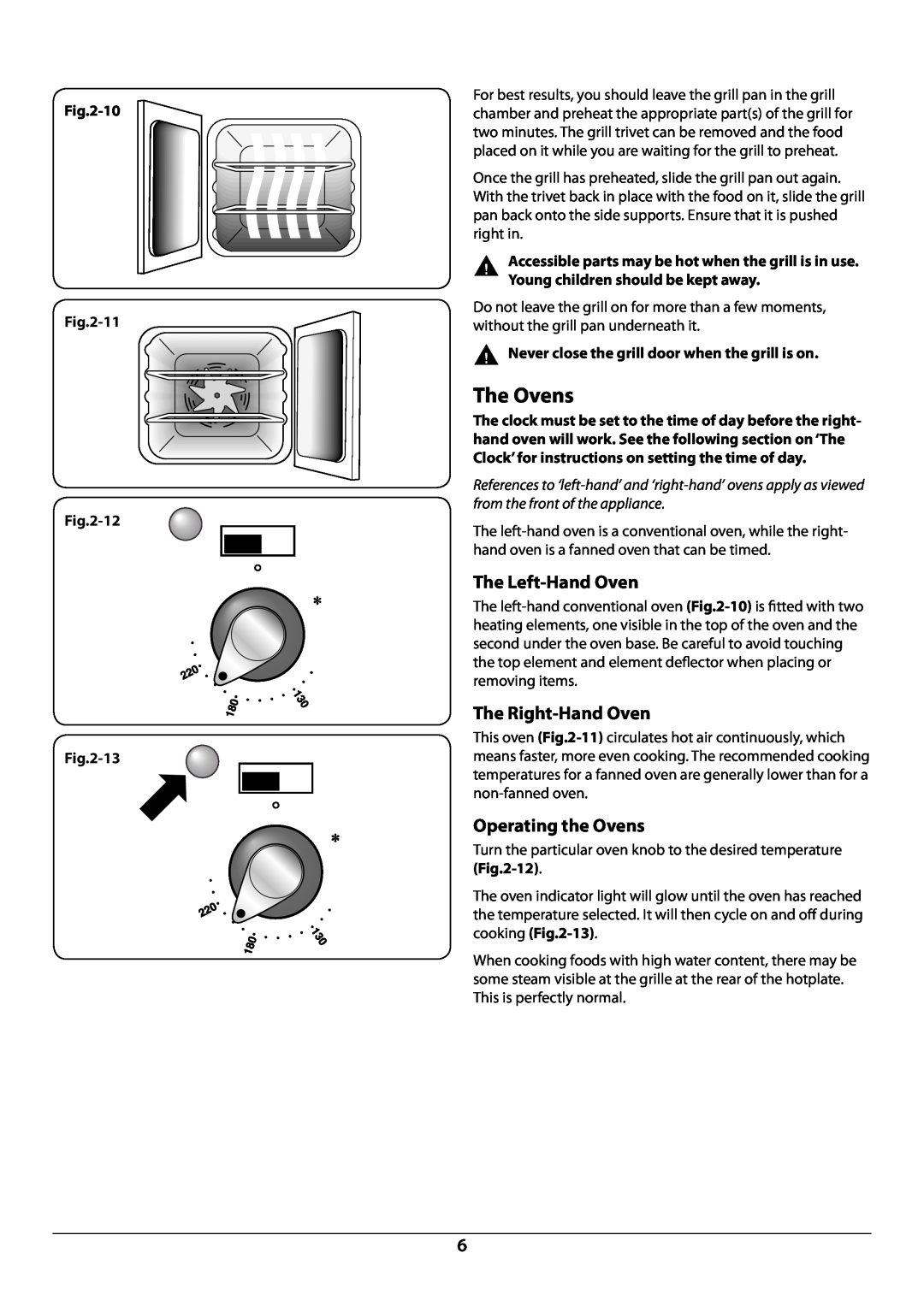 Rangemaster U109948 - 04 manual The Ovens, The Left-Hand Oven, The Right-Hand Oven, Operating the Ovens 